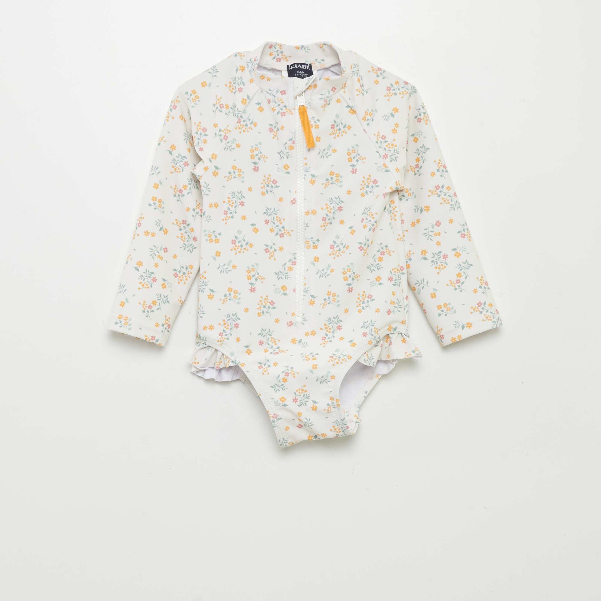 Stretch long-sleeved bodysuit WHITE