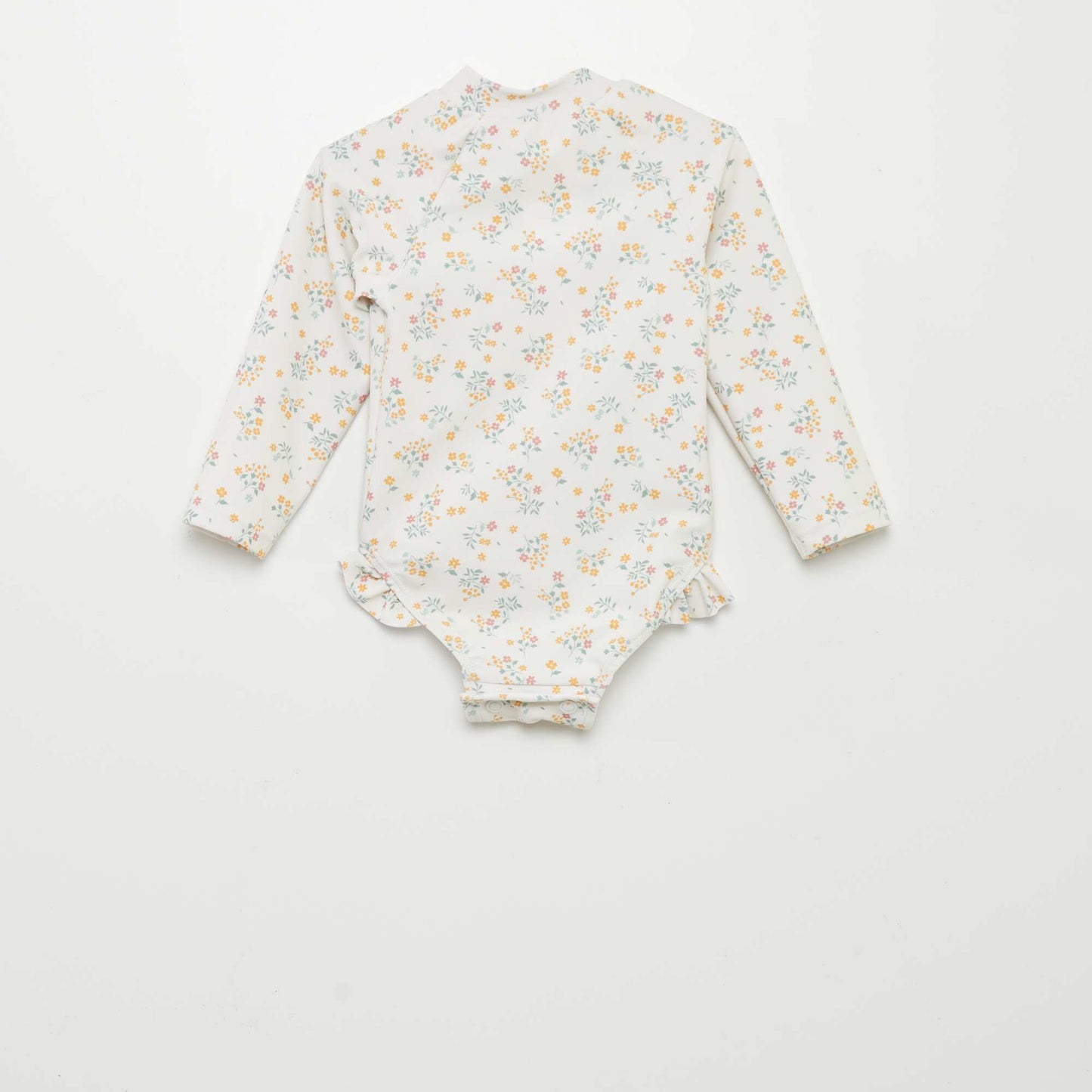 Stretch long-sleeved bodysuit WHITE
