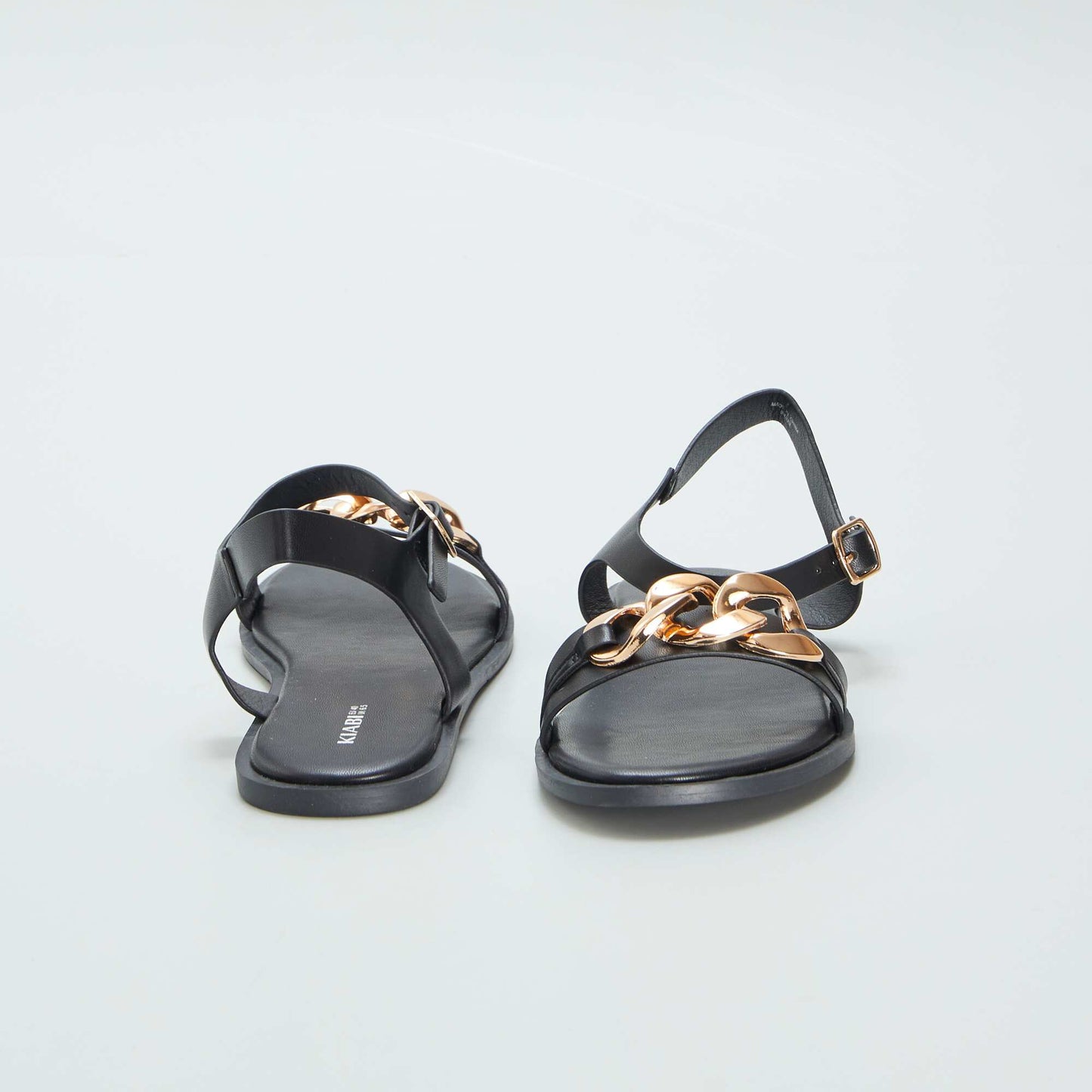 Sandals with chain BLACK