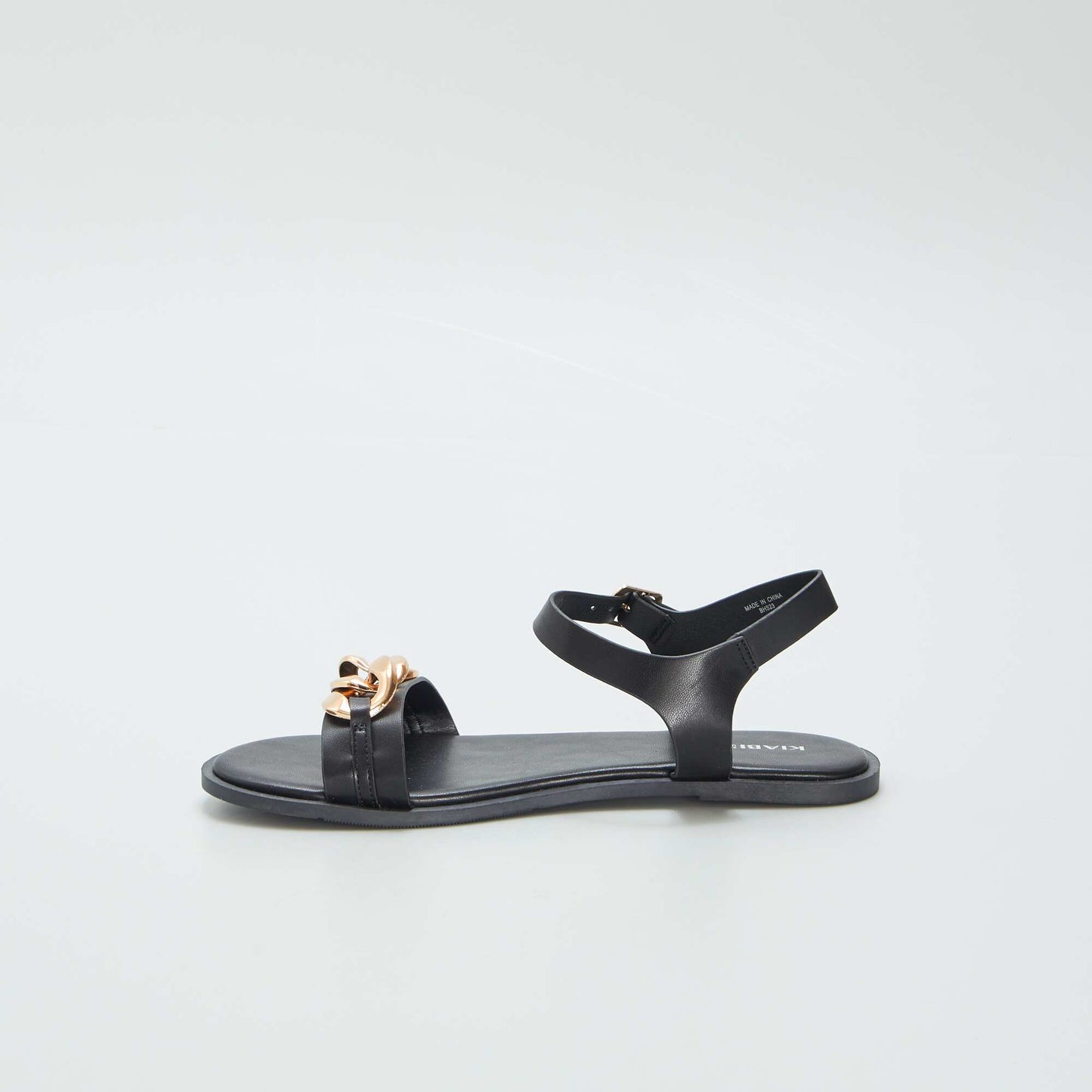 Sandals with chain BLACK