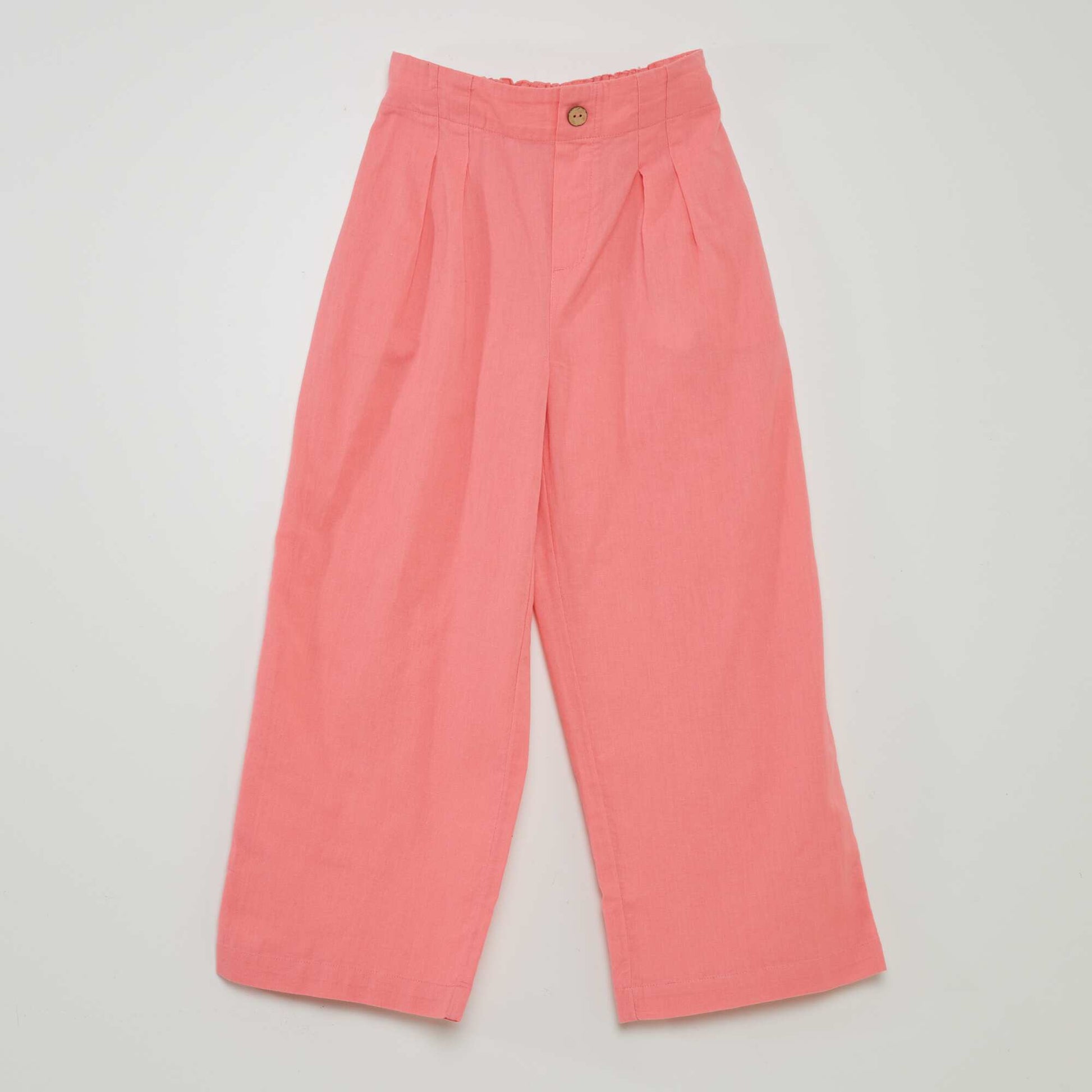 Wide-leg plain trousers PINK