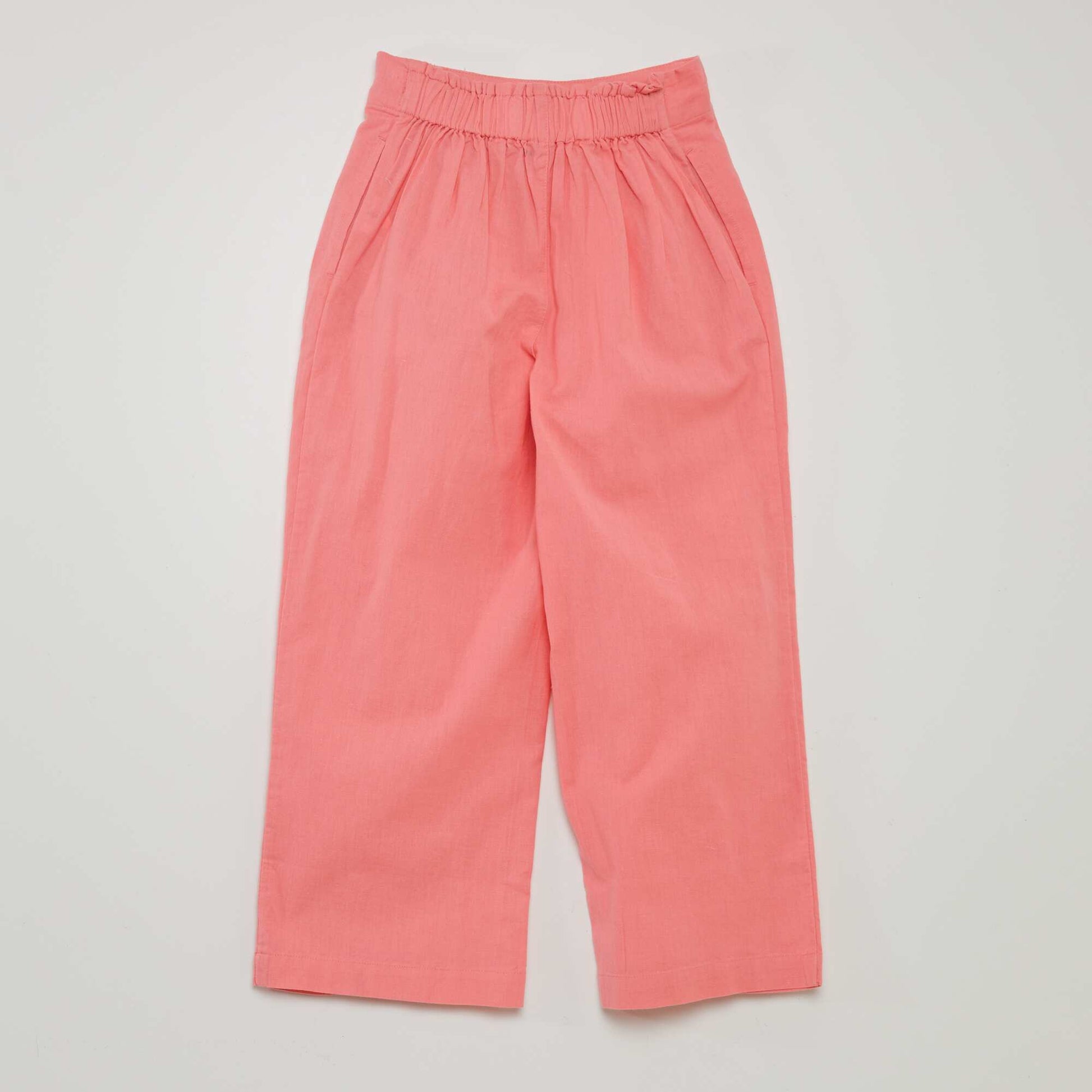 Wide-leg plain trousers PINK