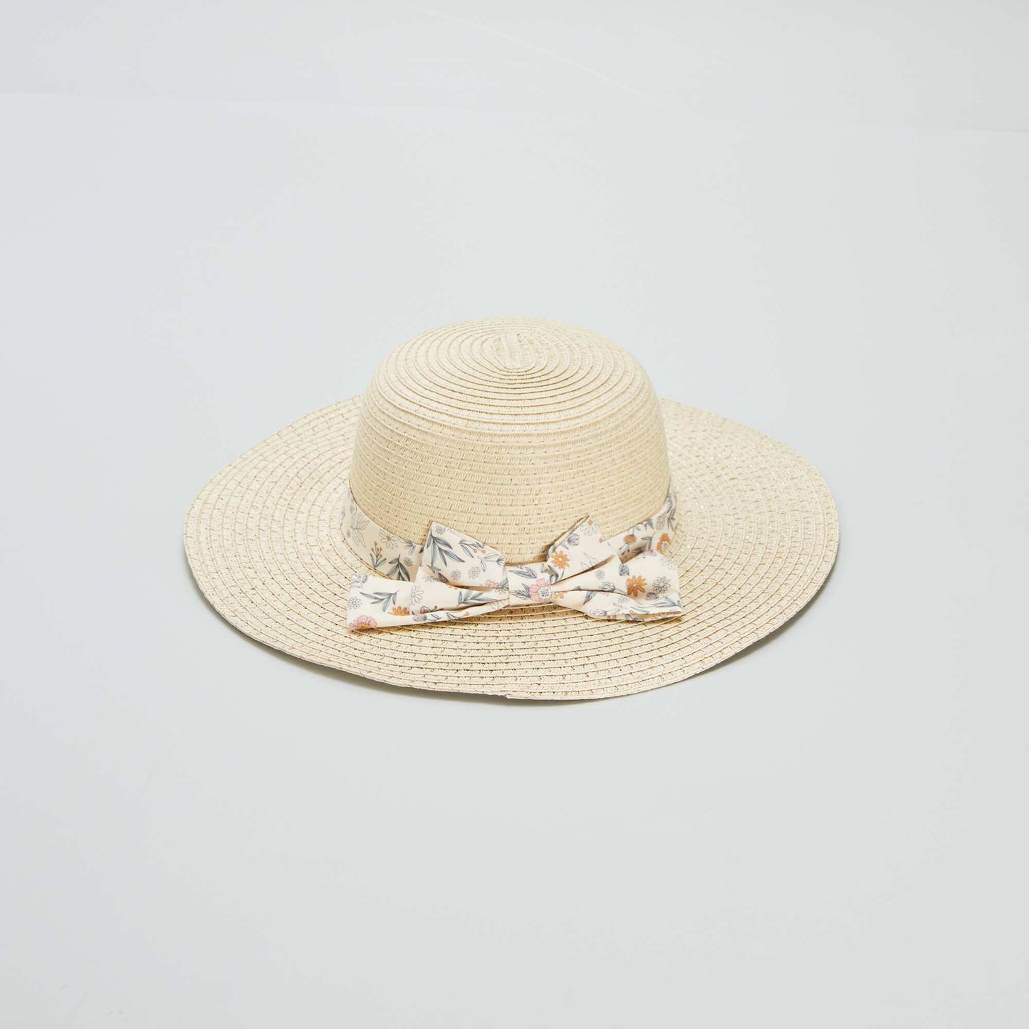 Wide-brimmed hat with glitter BEIGE
