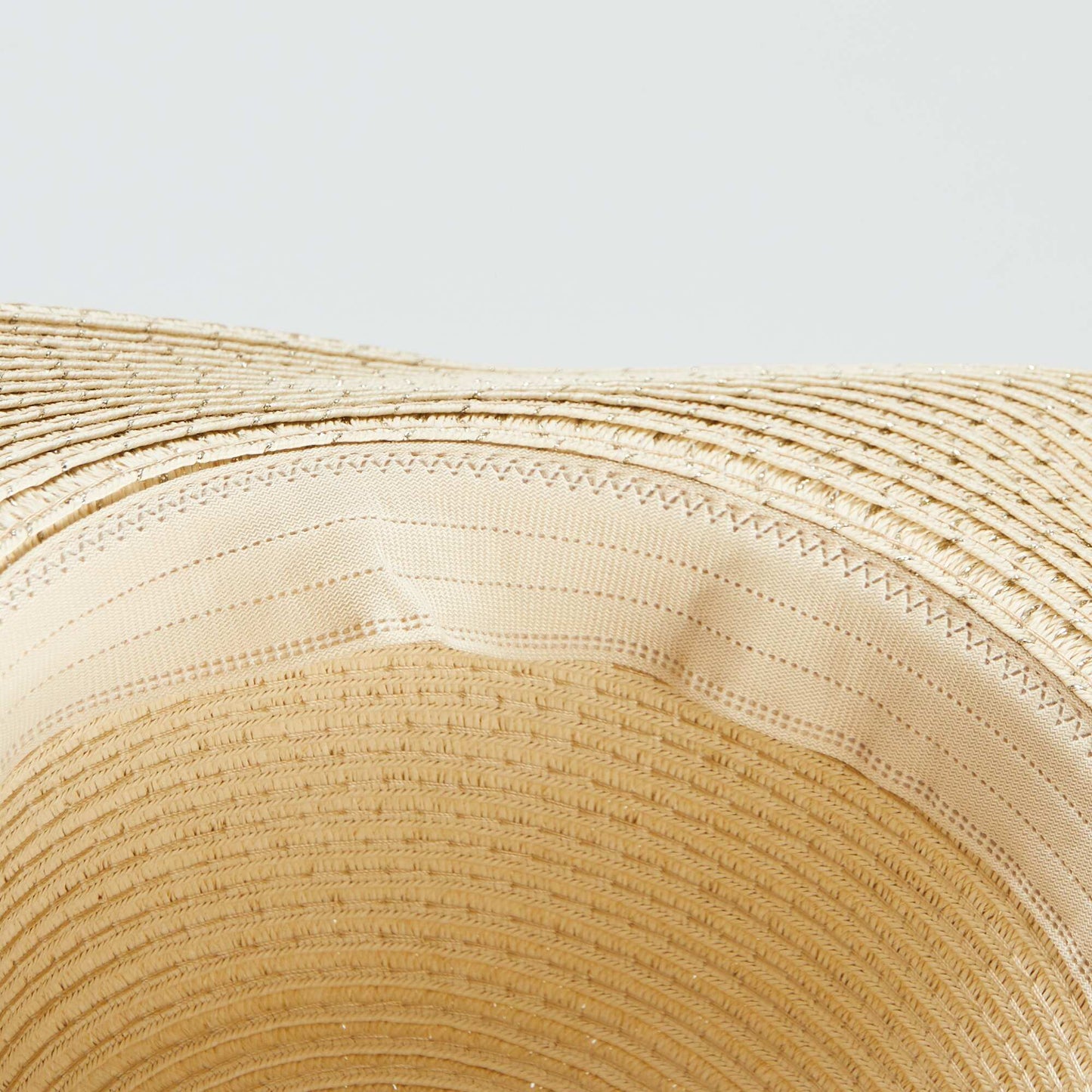 Wide-brimmed hat with glitter BEIGE