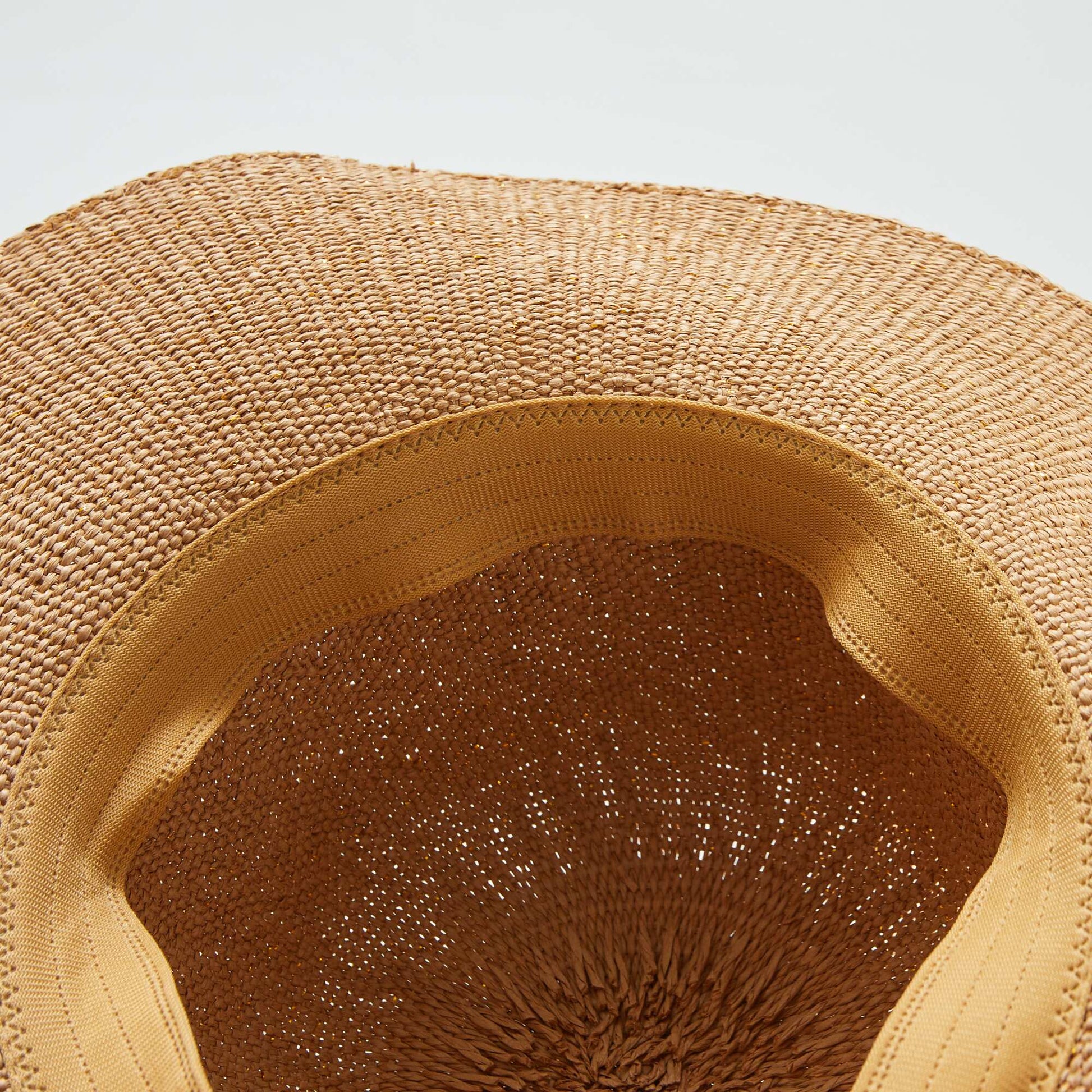 Straw hat with glitter BEIGE