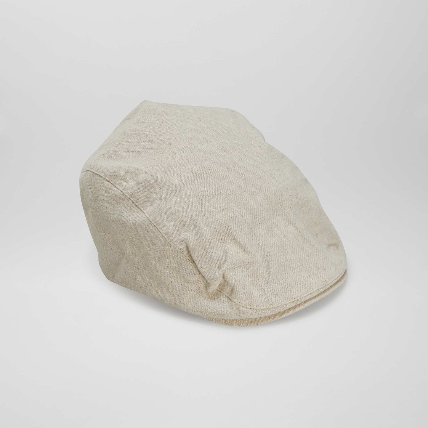 Plain baker boy-style beret BEIGE