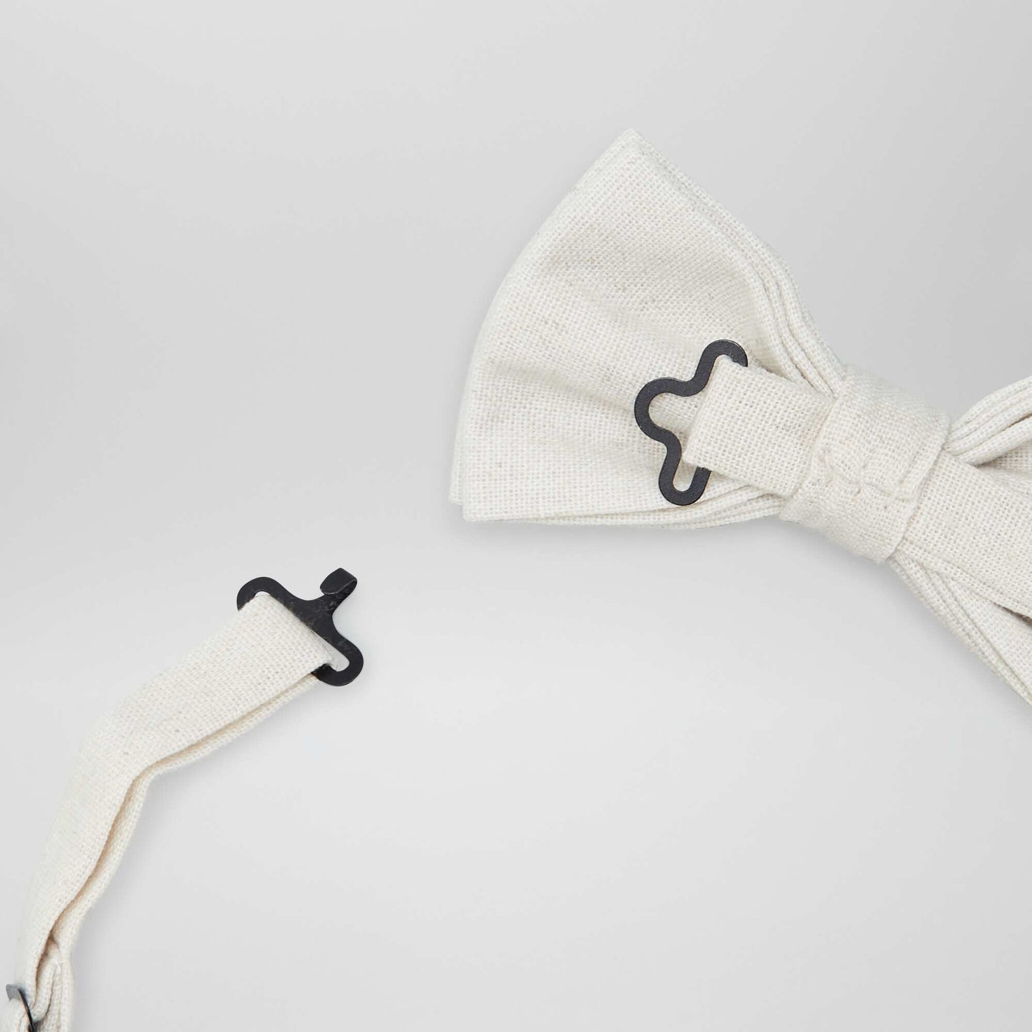 Linen-effect bow tie BEIGE