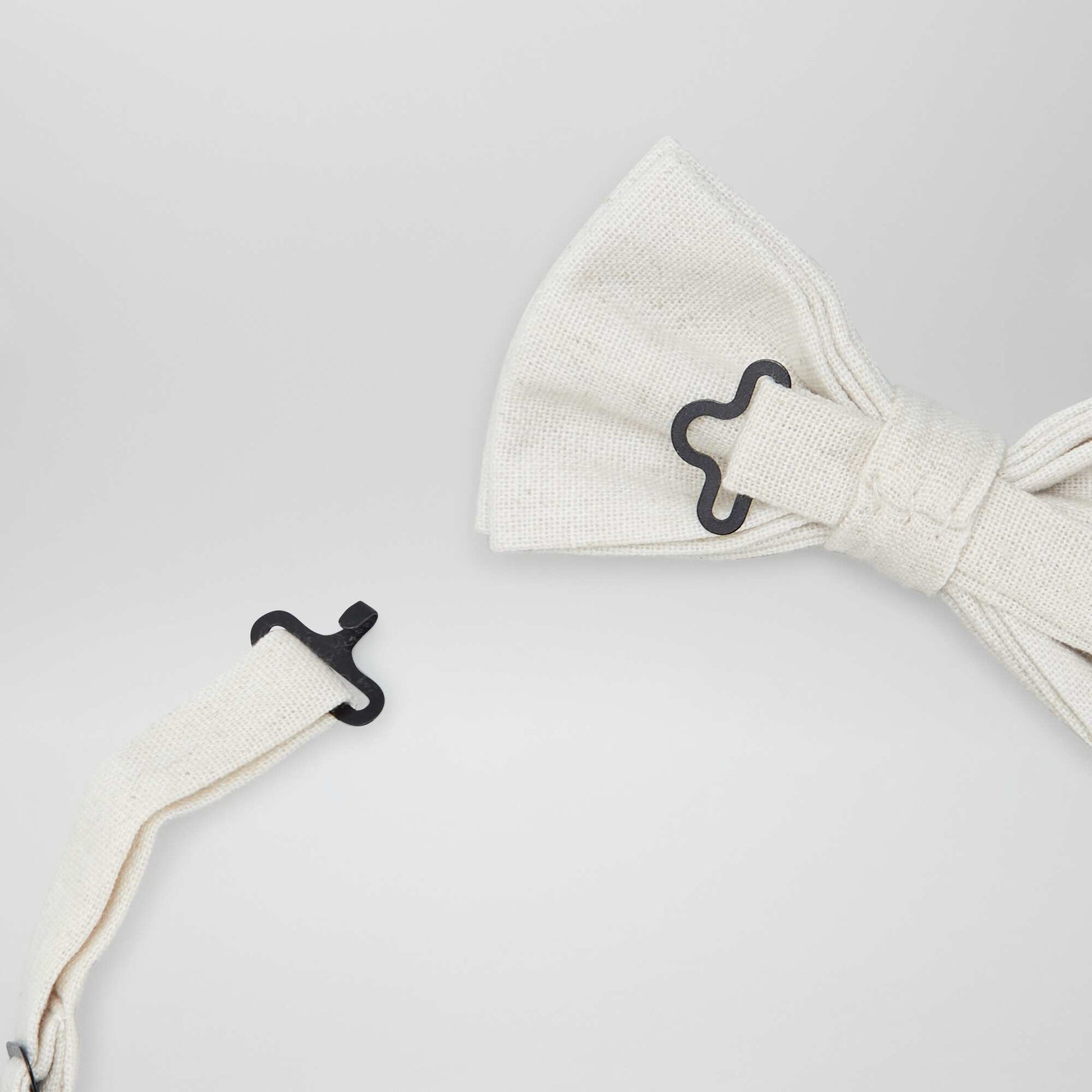 Linen-effect bow tie BEIGE