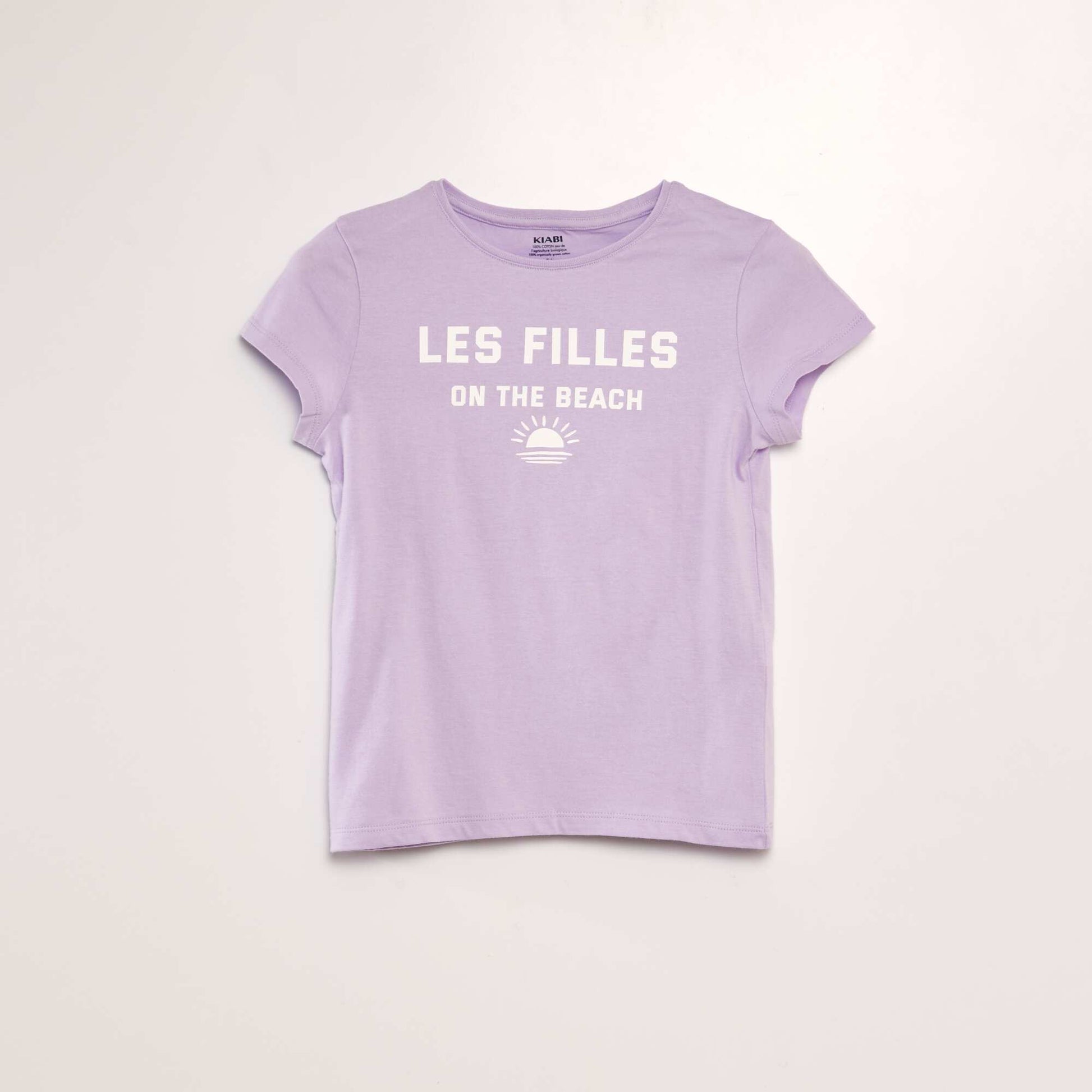 Pack of 2 slogan T-shirts PURPLE