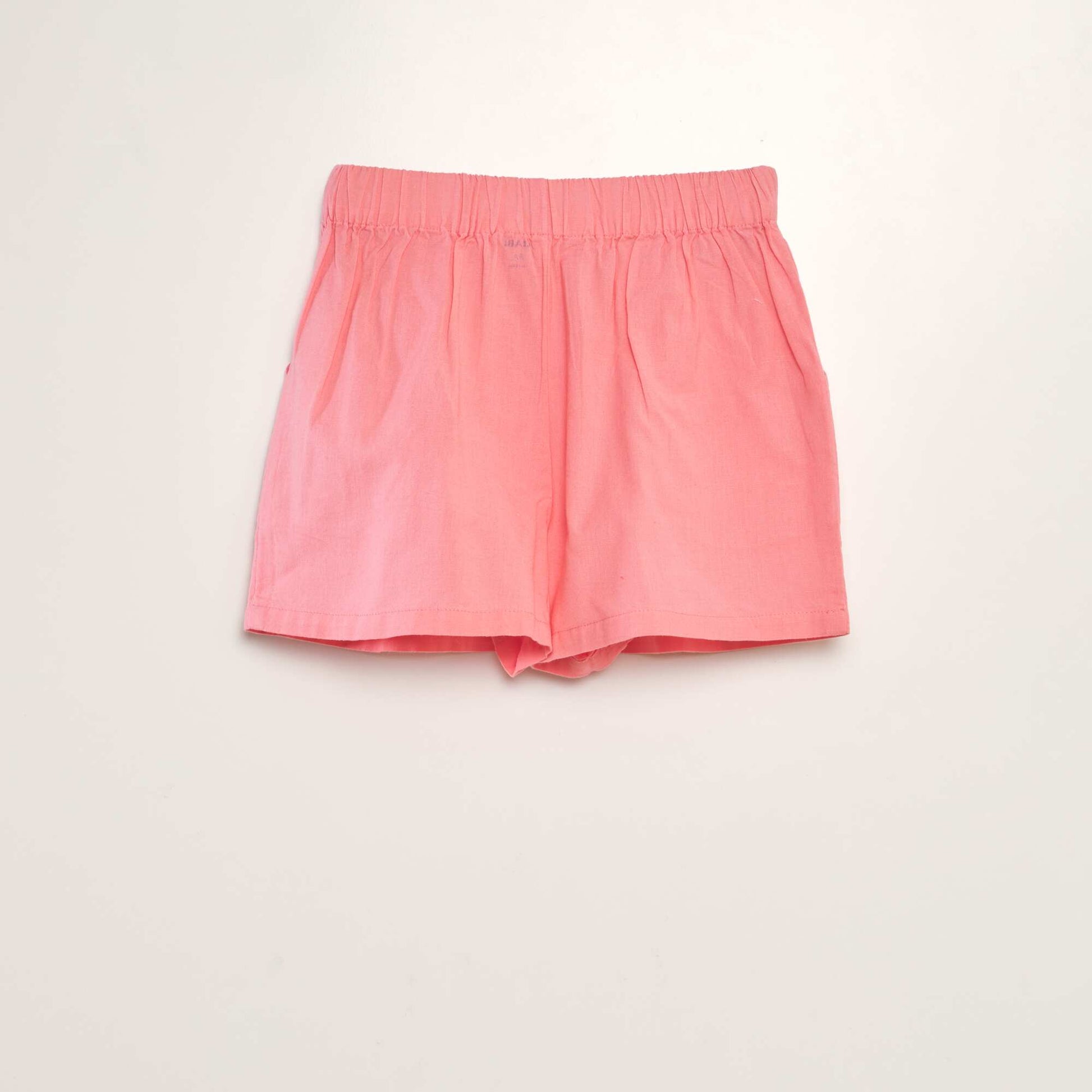 شورت قطني وكتاني بسيط PINK