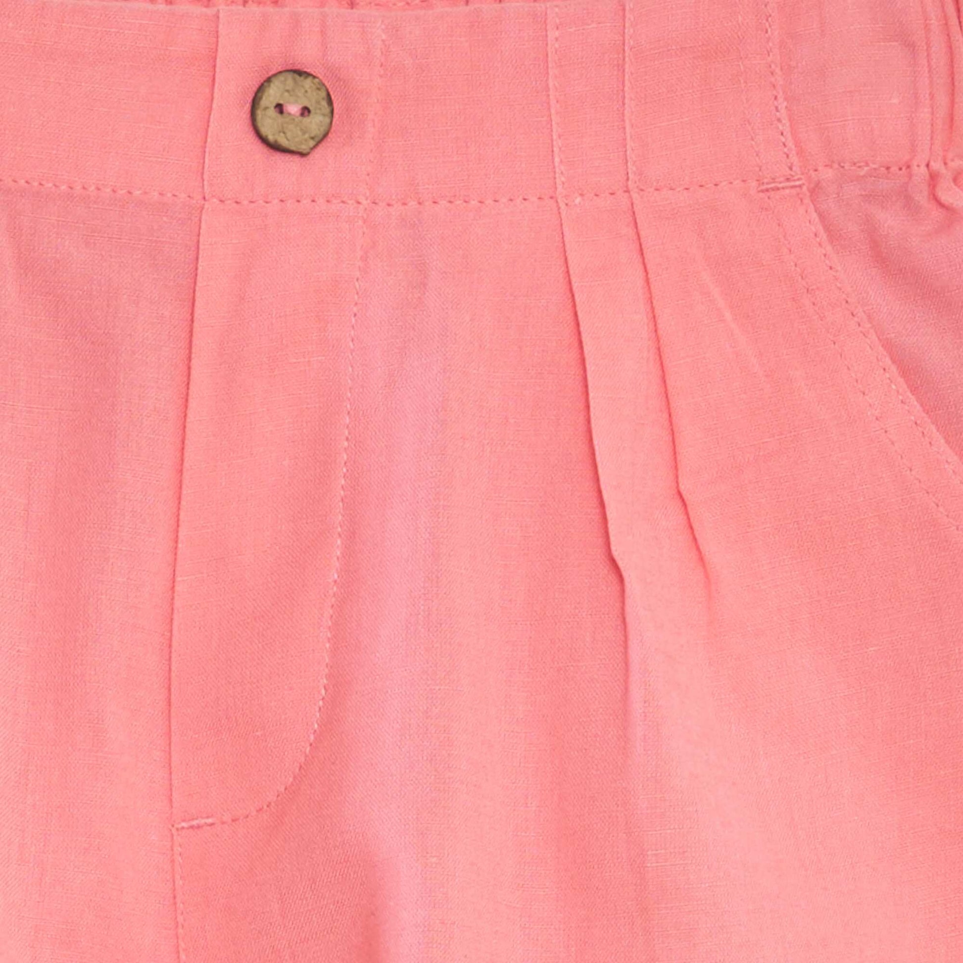شورت قطني وكتاني بسيط PINK