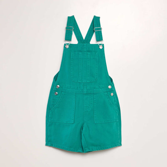 Denim dungarees GREEN