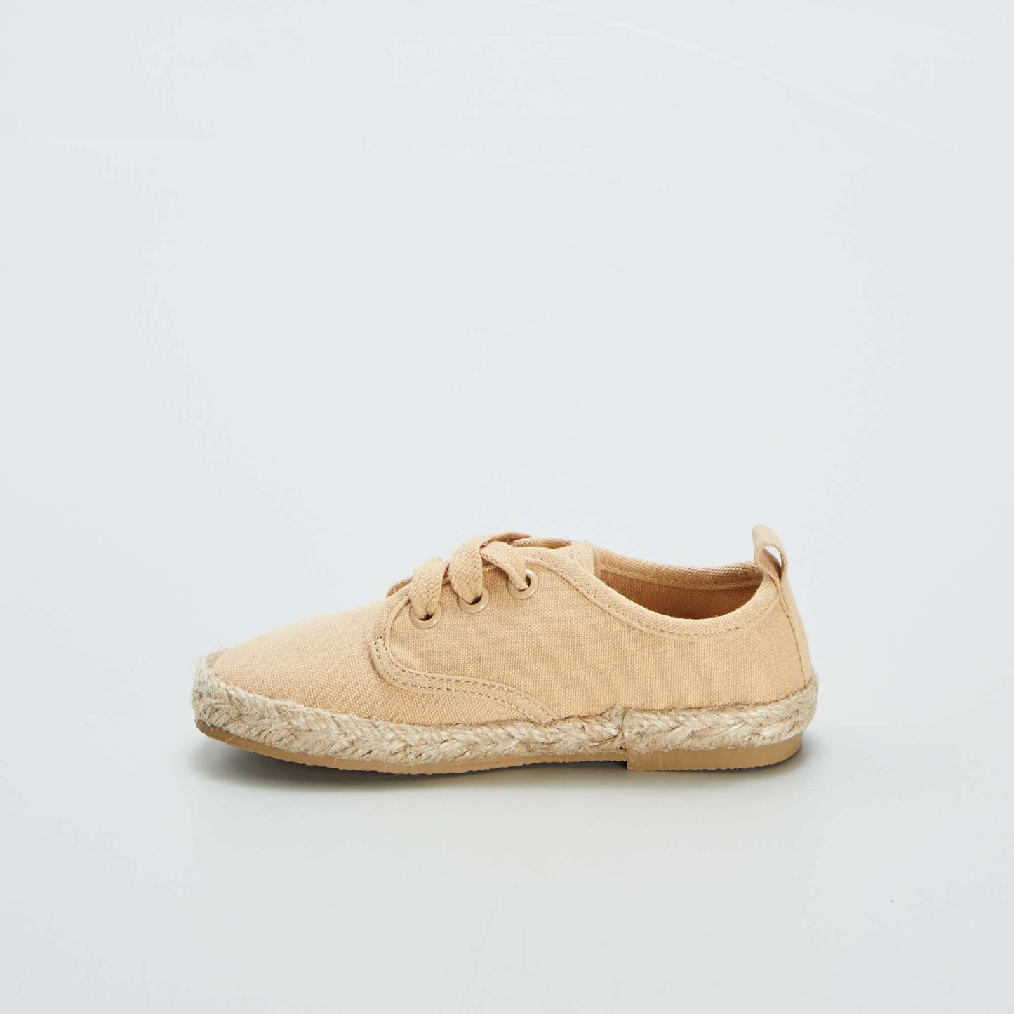 Espadrille-style lace-up trainers BEIGE