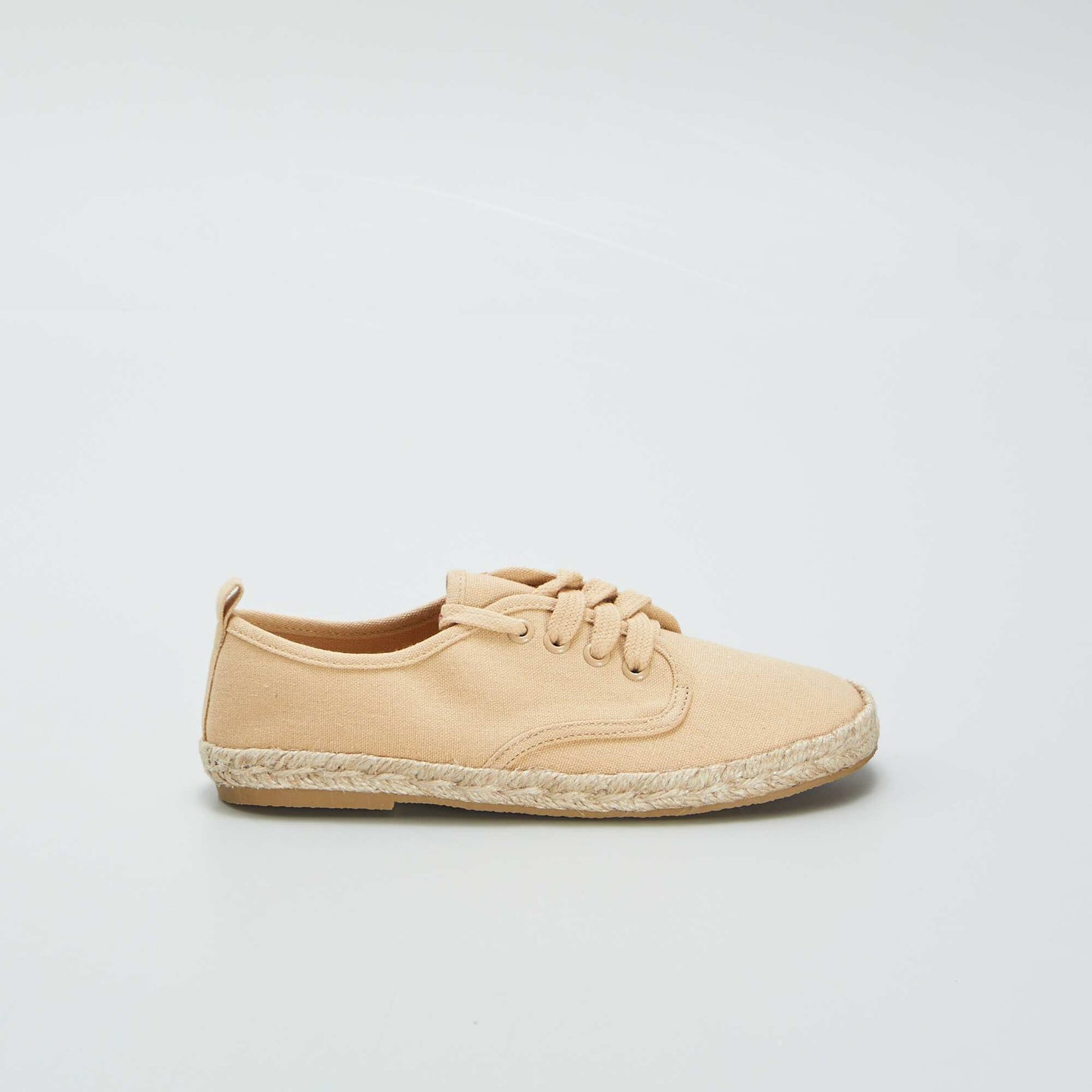Low-top canvas trainers BEIGE