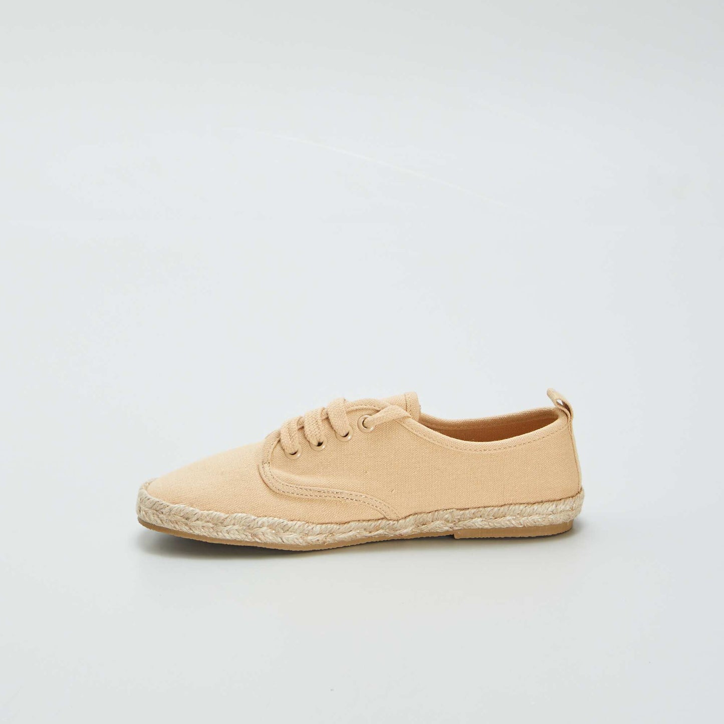 Low-top canvas trainers BEIGE