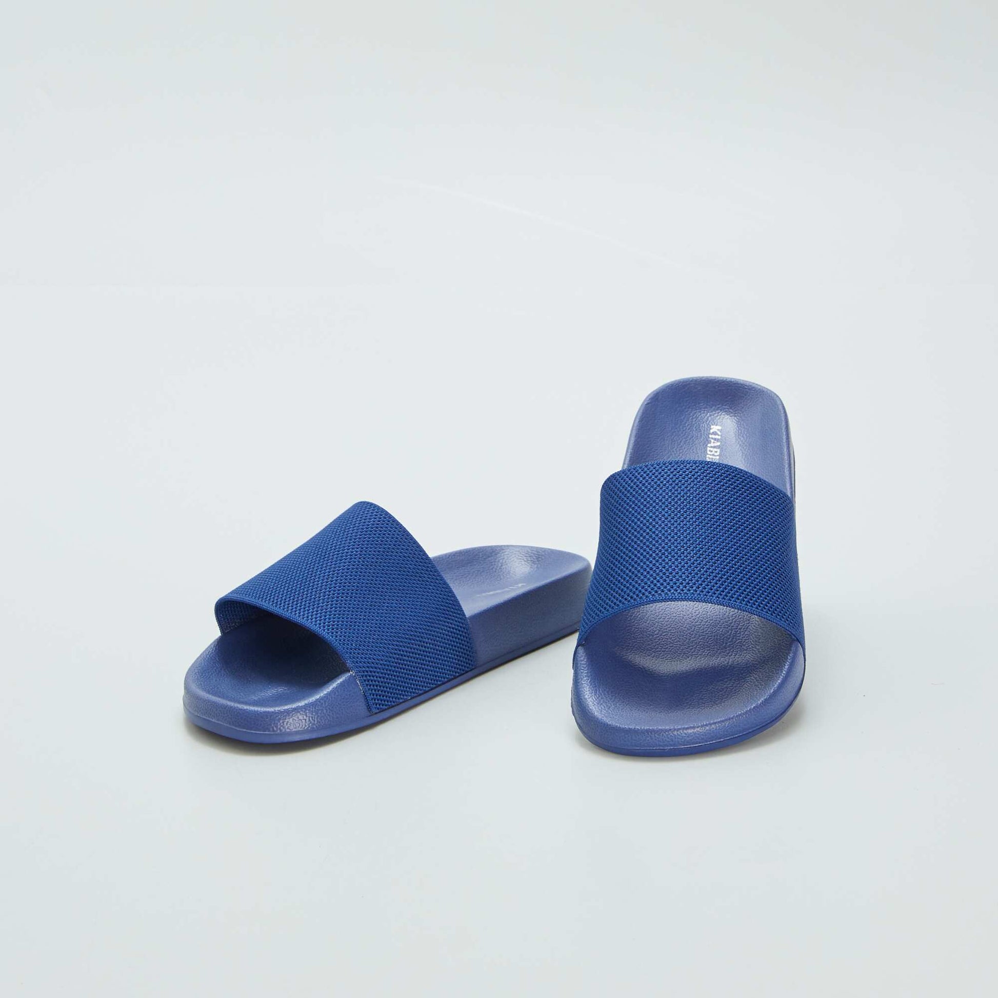 Plain pool sliders BLUE