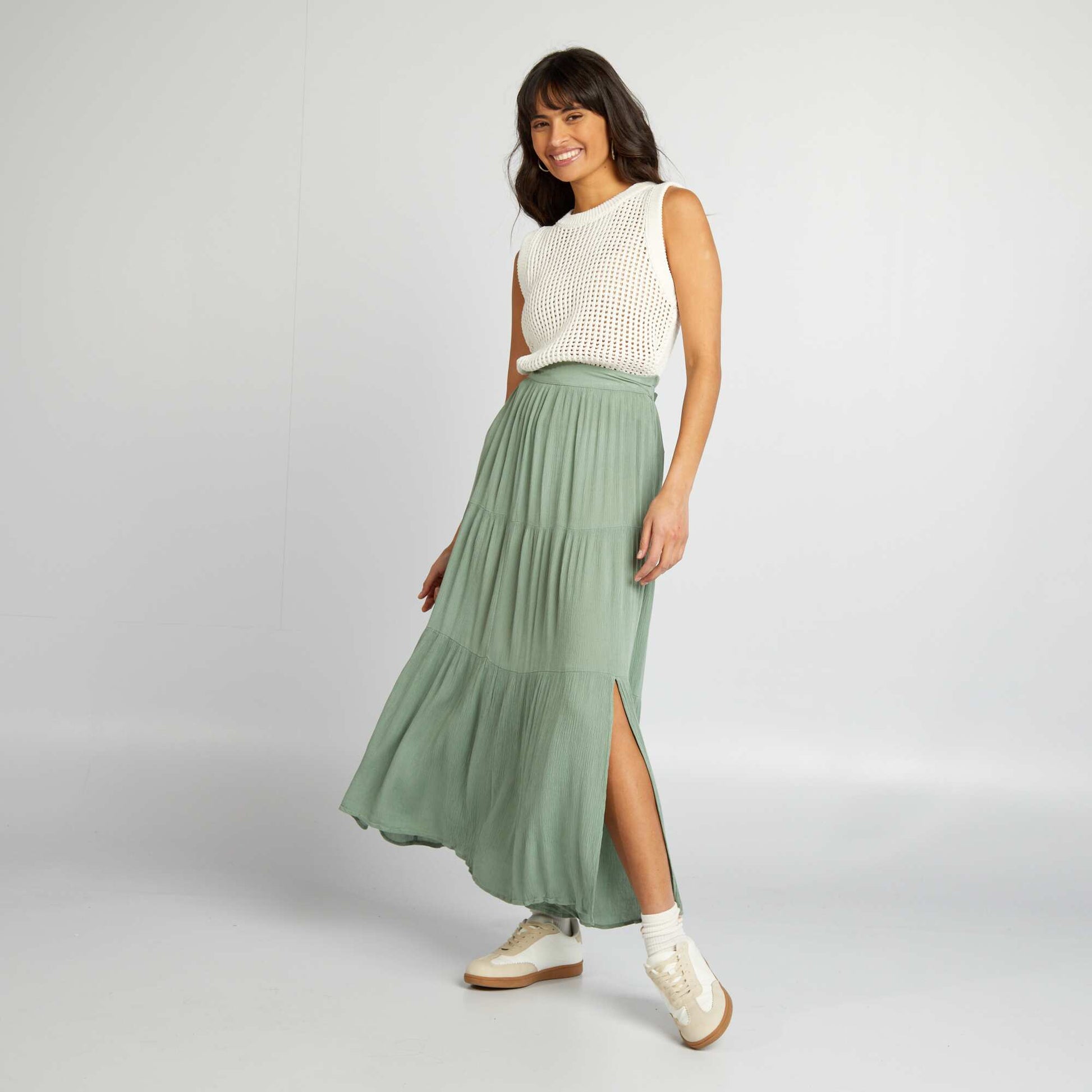 Flared skirt GREEN