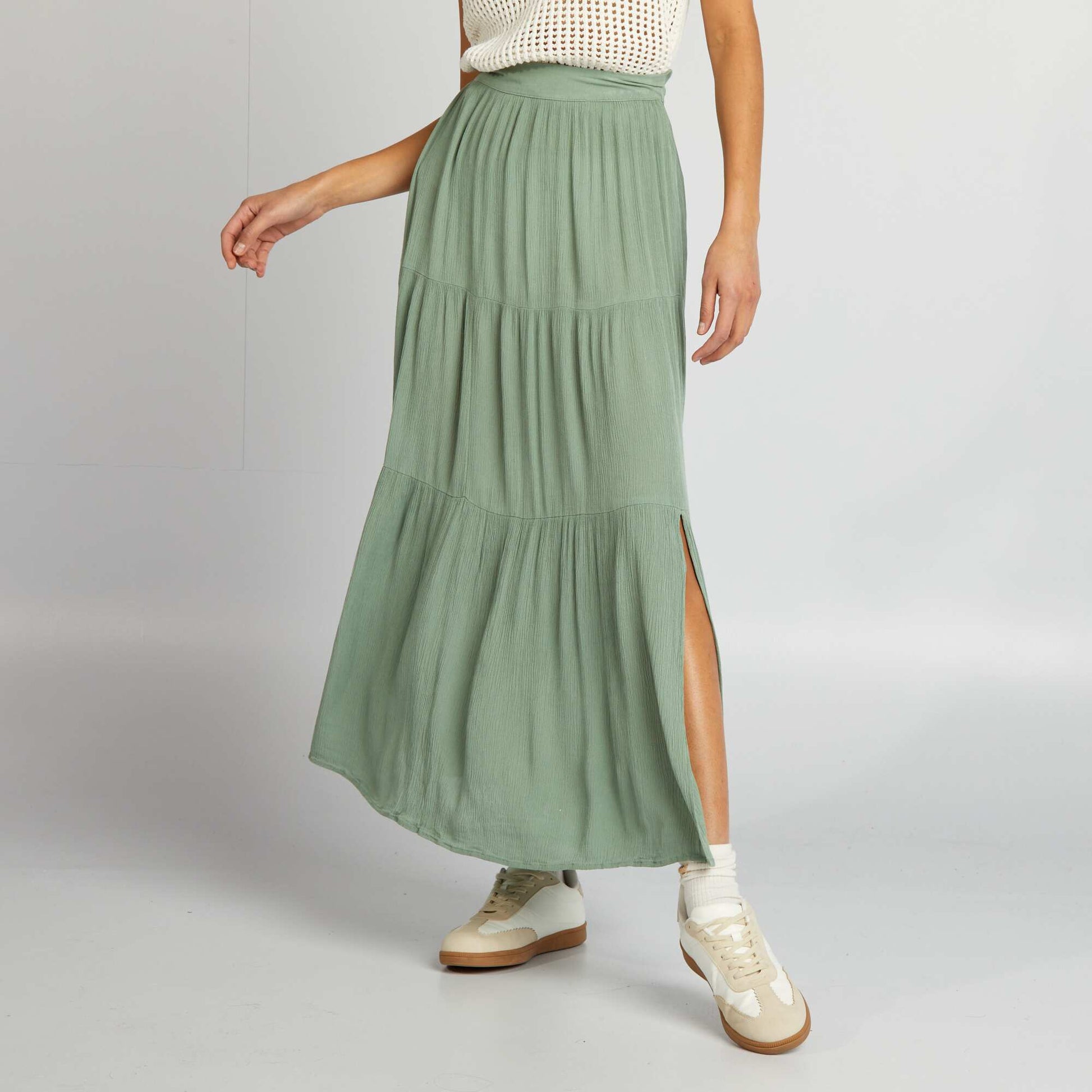 Flared skirt GREEN