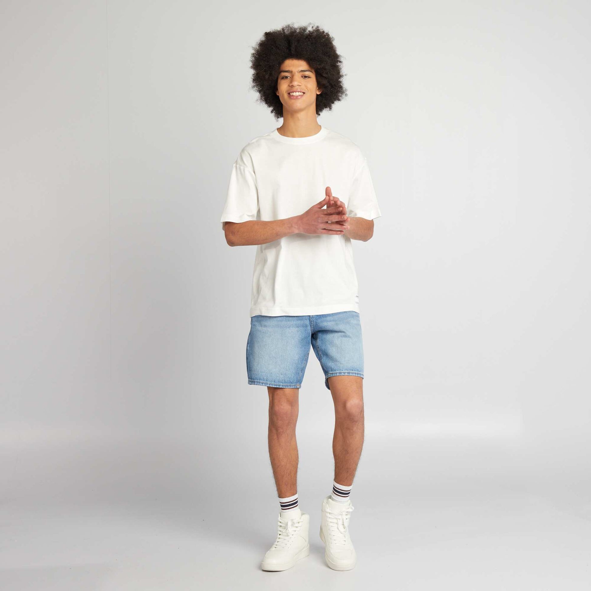 Denim shorts BLUE