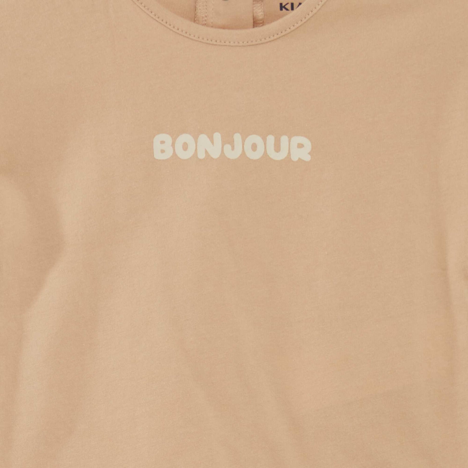 T-shirt + paperbag trousers set BEIGE
