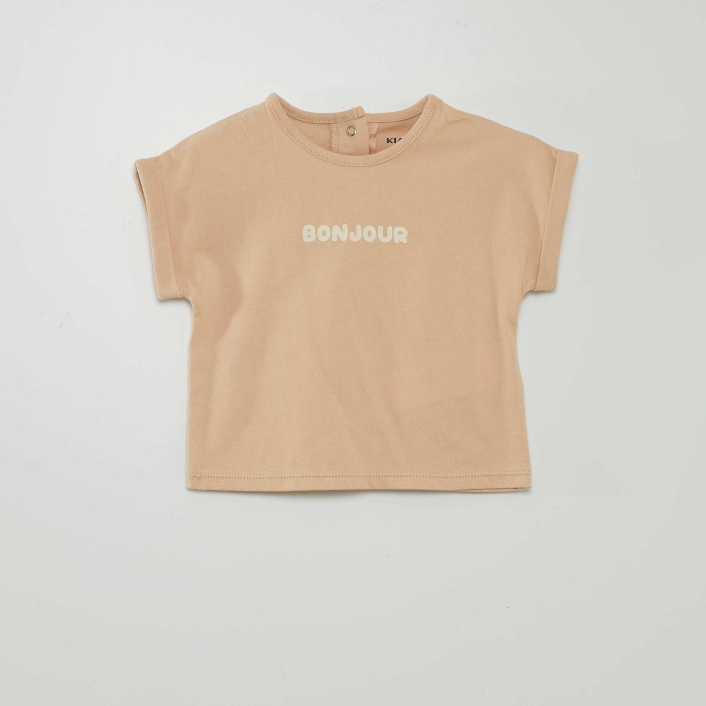 T-shirt + paperbag trousers set BEIGE