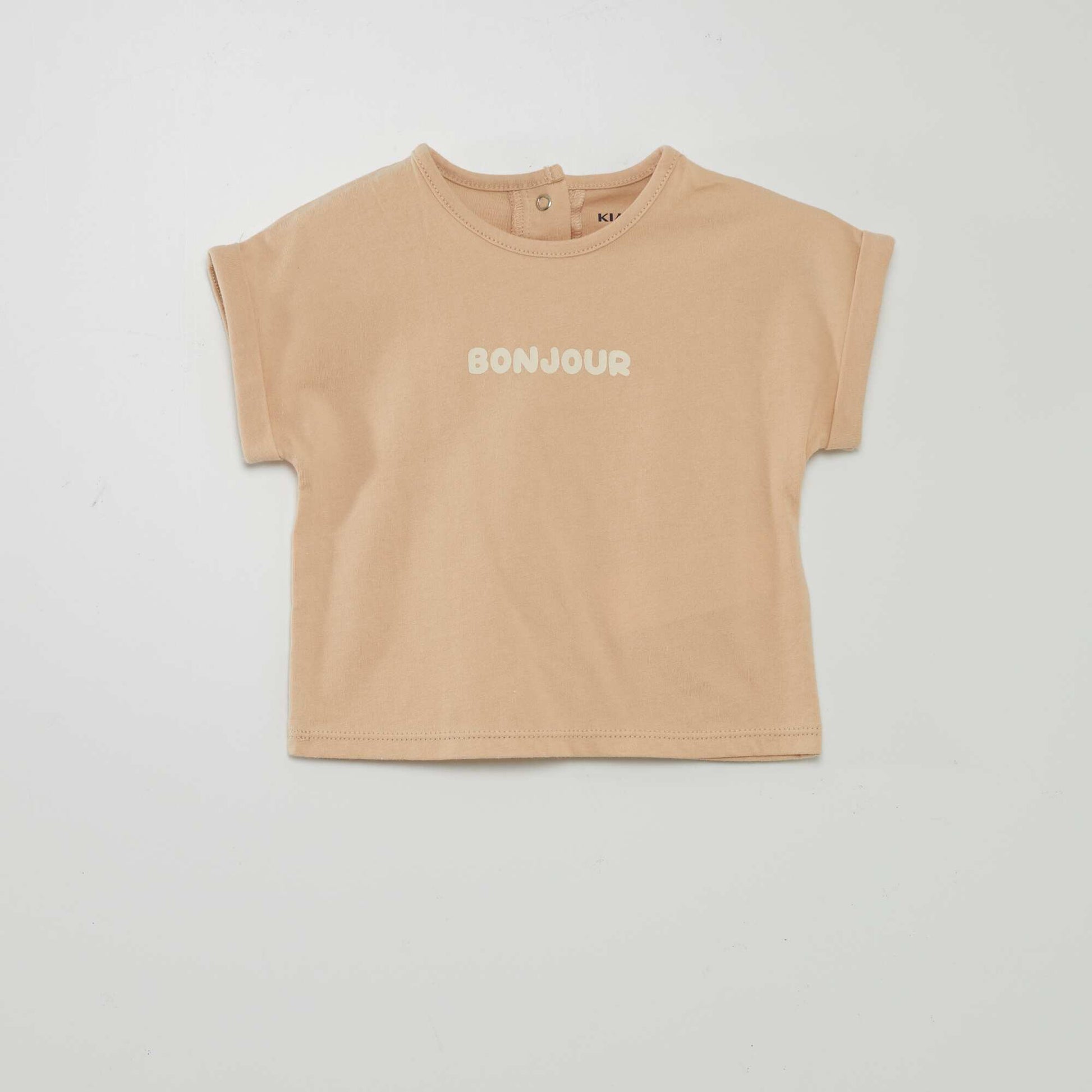 T-shirt + paperbag trousers set BEIGE