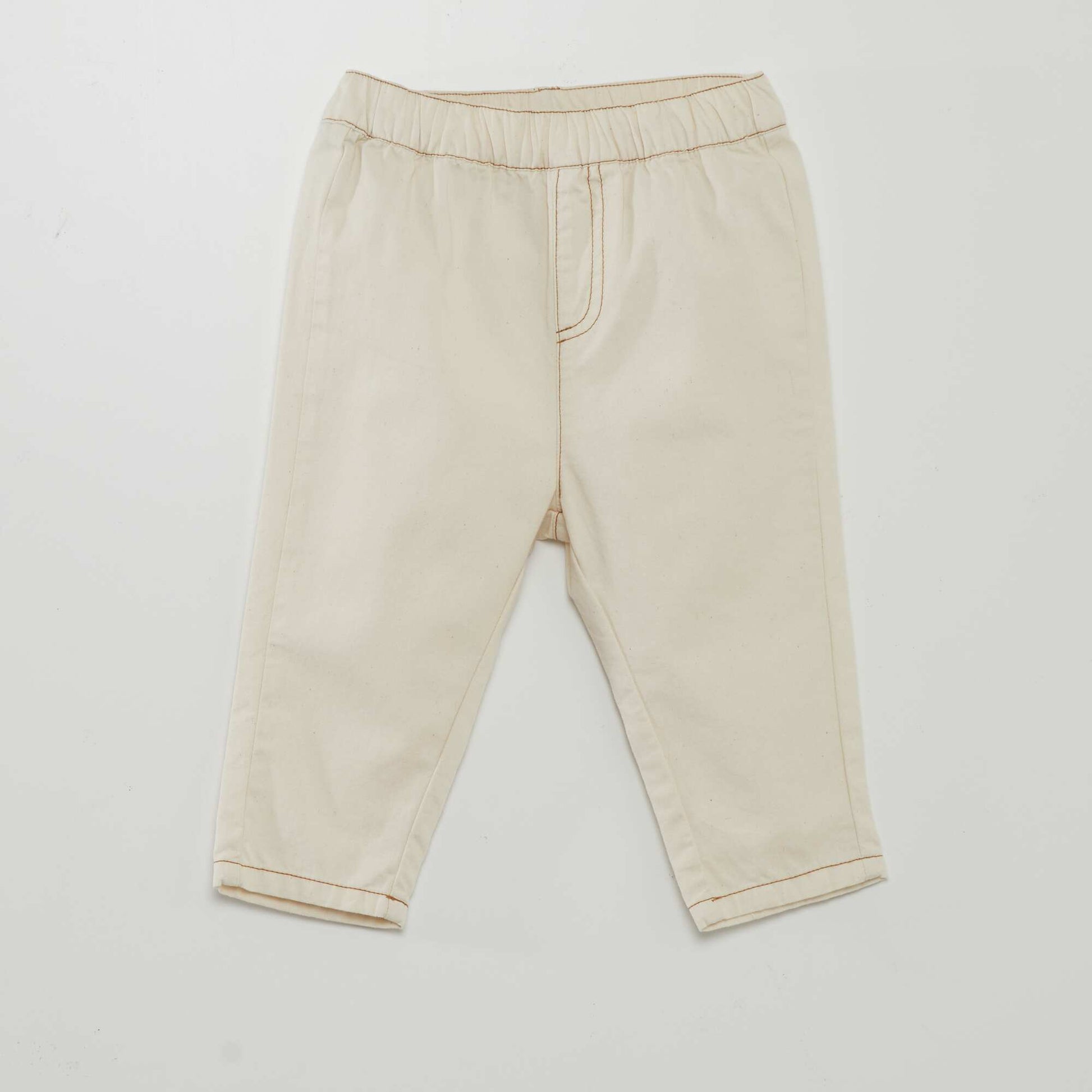 T-shirt + paperbag trousers set BEIGE