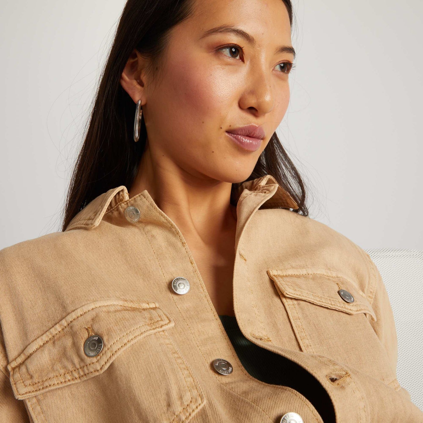 Denim jumpsuit BEIGE