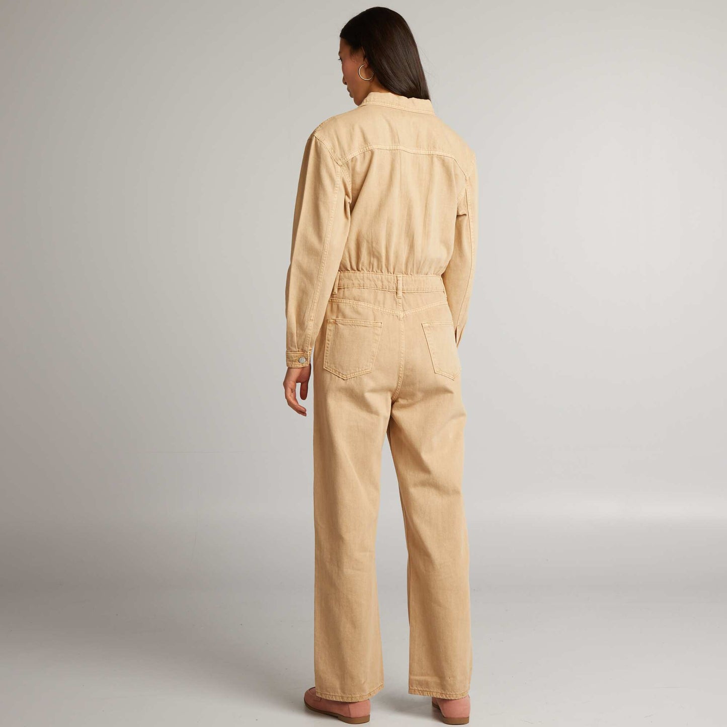 Denim jumpsuit BEIGE