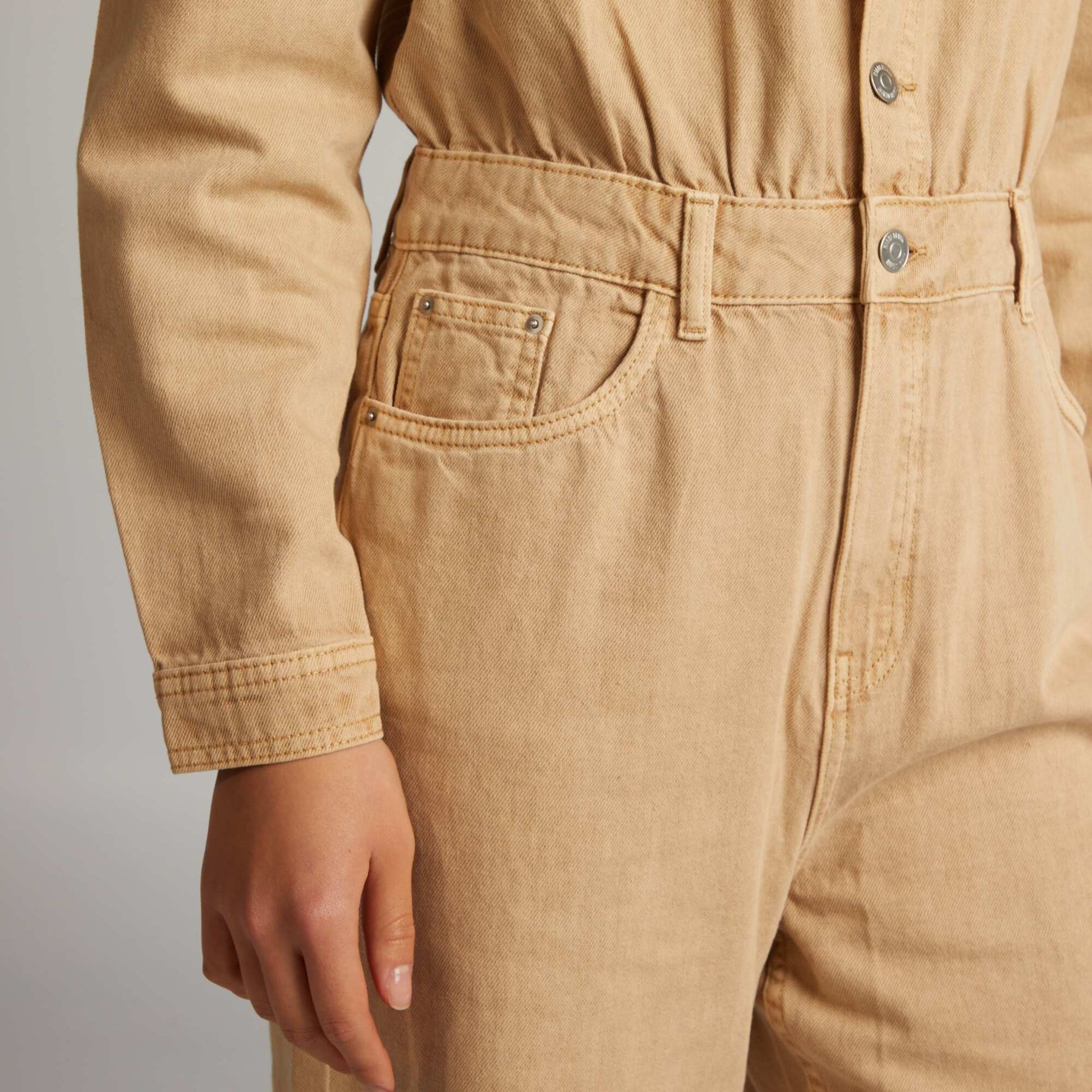 Denim jumpsuit BEIGE