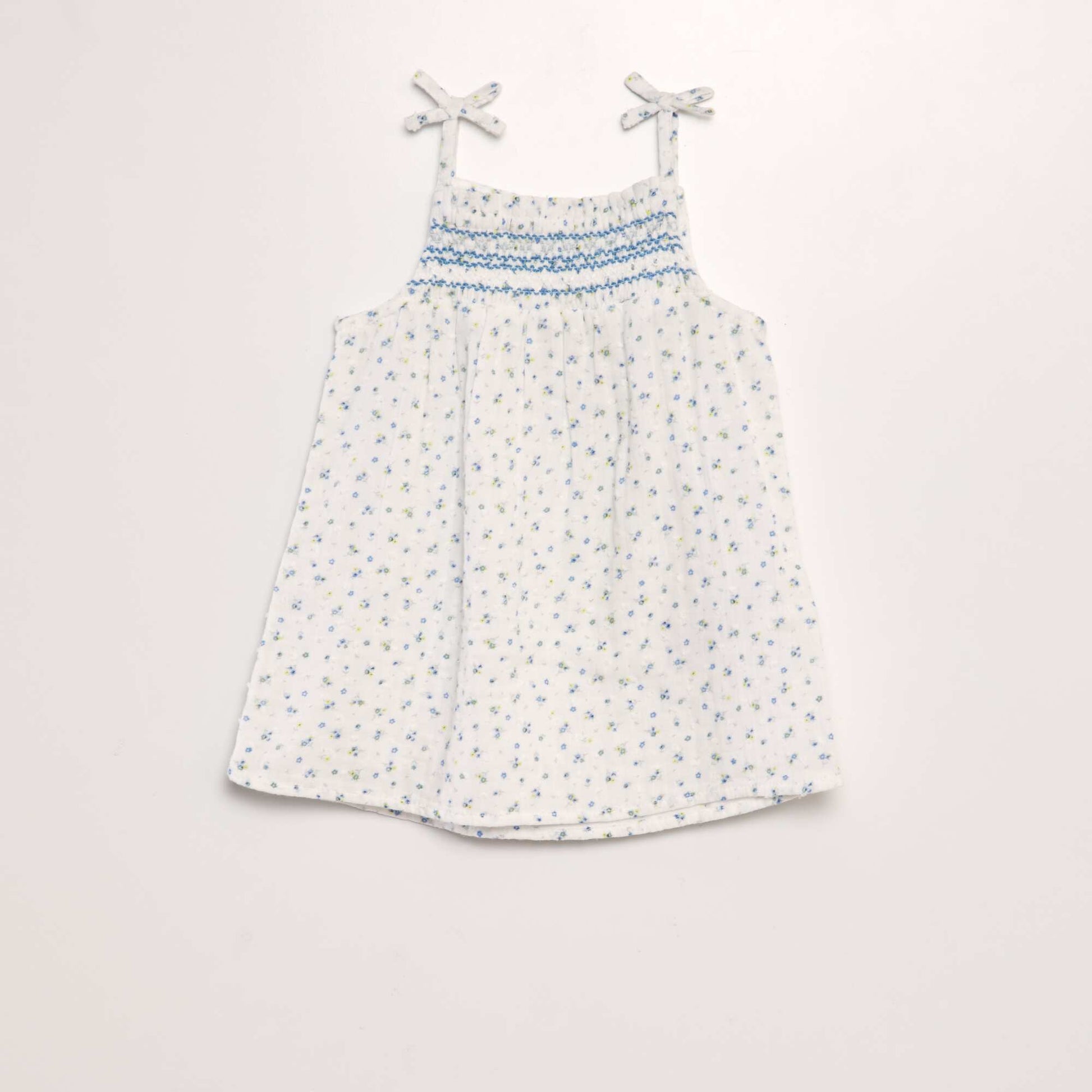 Dotted cotton dress + briefs - Two-piece set YELLOW