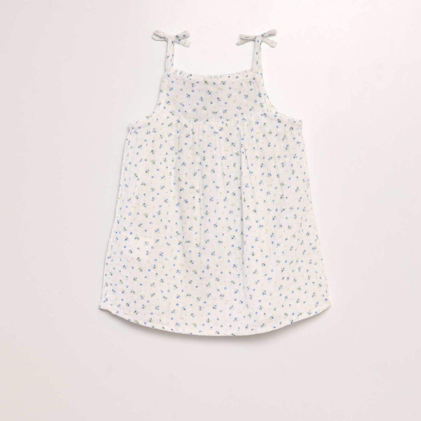Dotted cotton dress + briefs - Two-piece set YELLOW