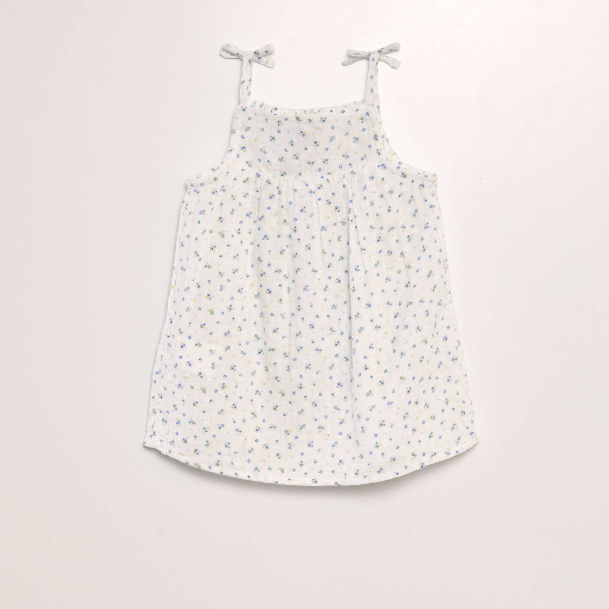 Dotted cotton dress + briefs - Two-piece set YELLOW