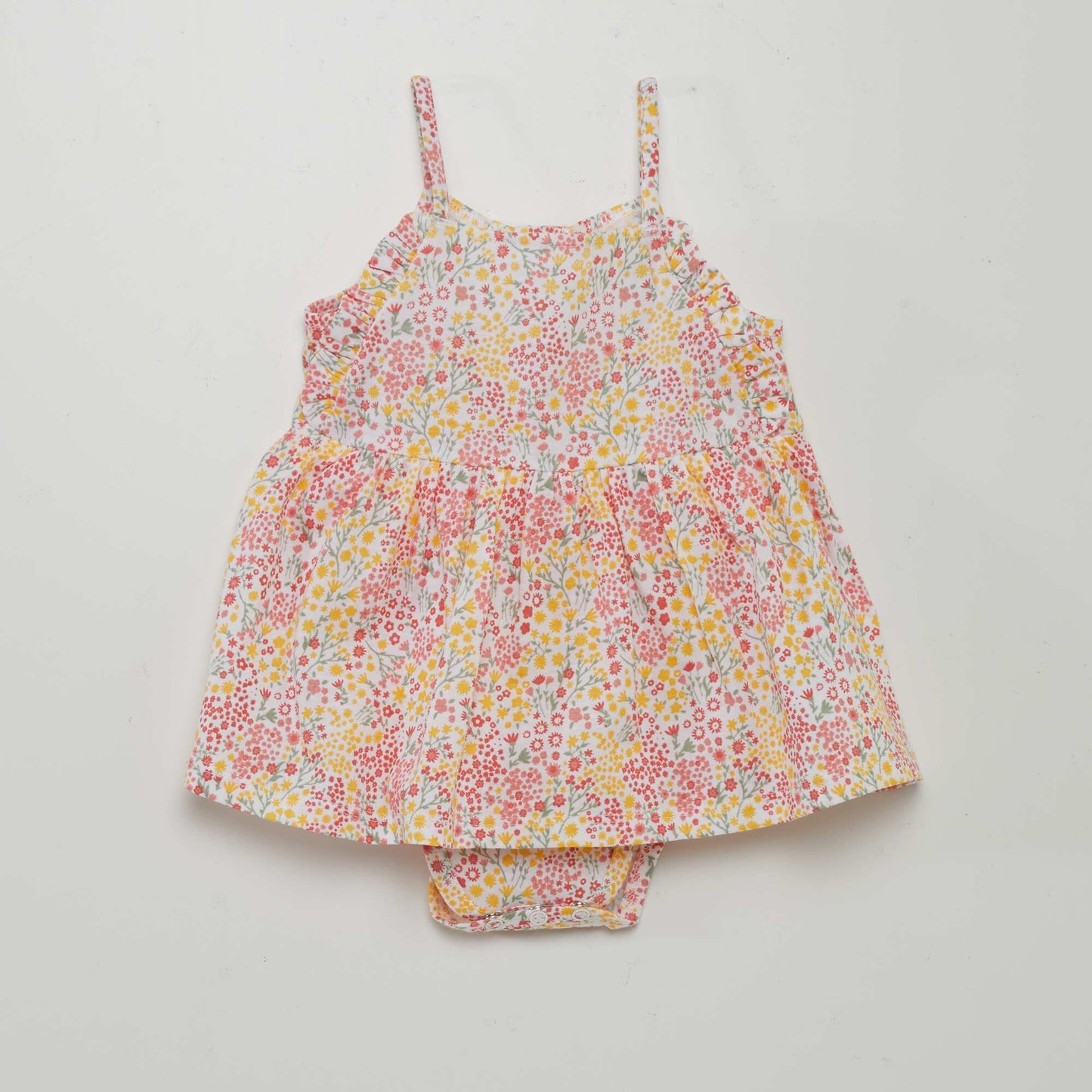 Patterned bodysuit dress WHITE