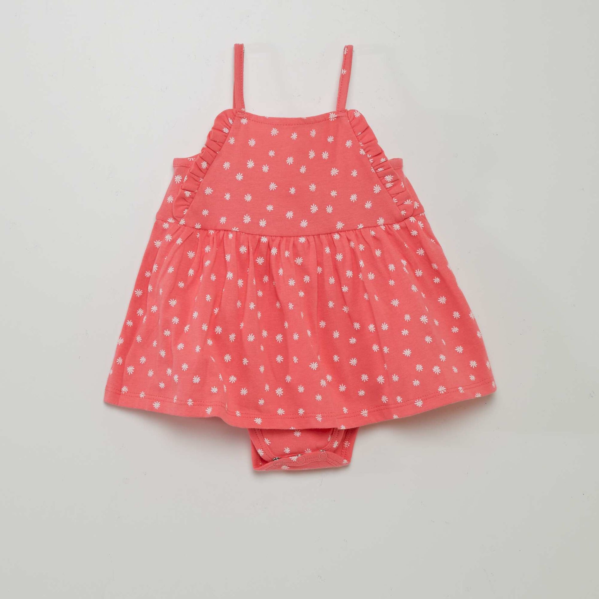 Patterned bodysuit dress PINK