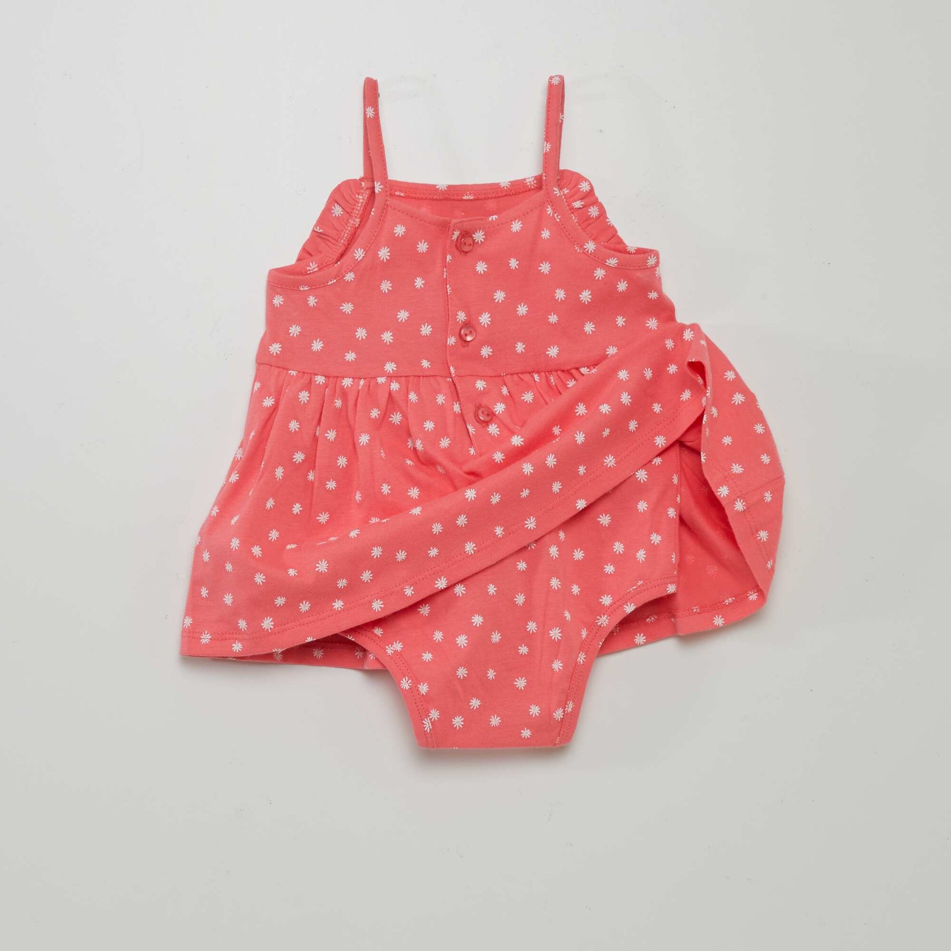 Patterned bodysuit dress PINK