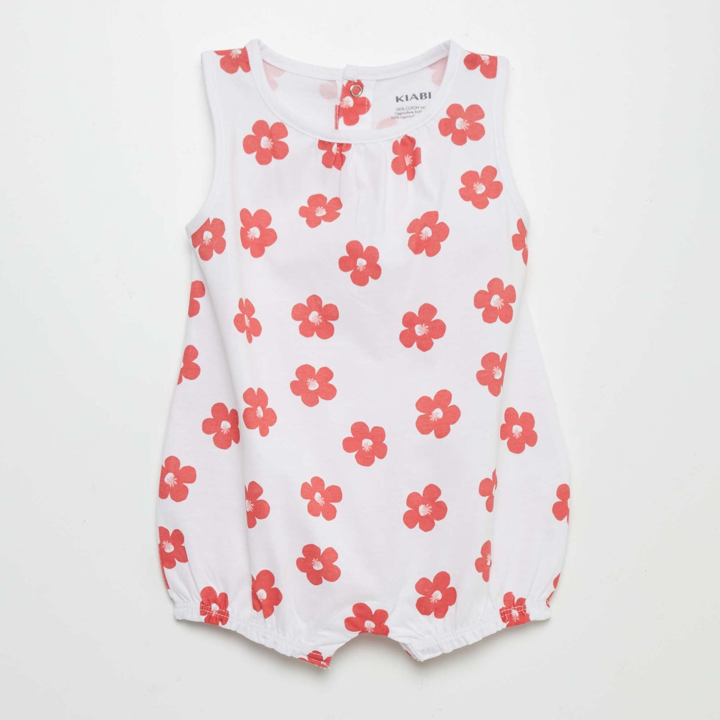 Pack of jersey fabric playsuits - 2-piece set WHITE