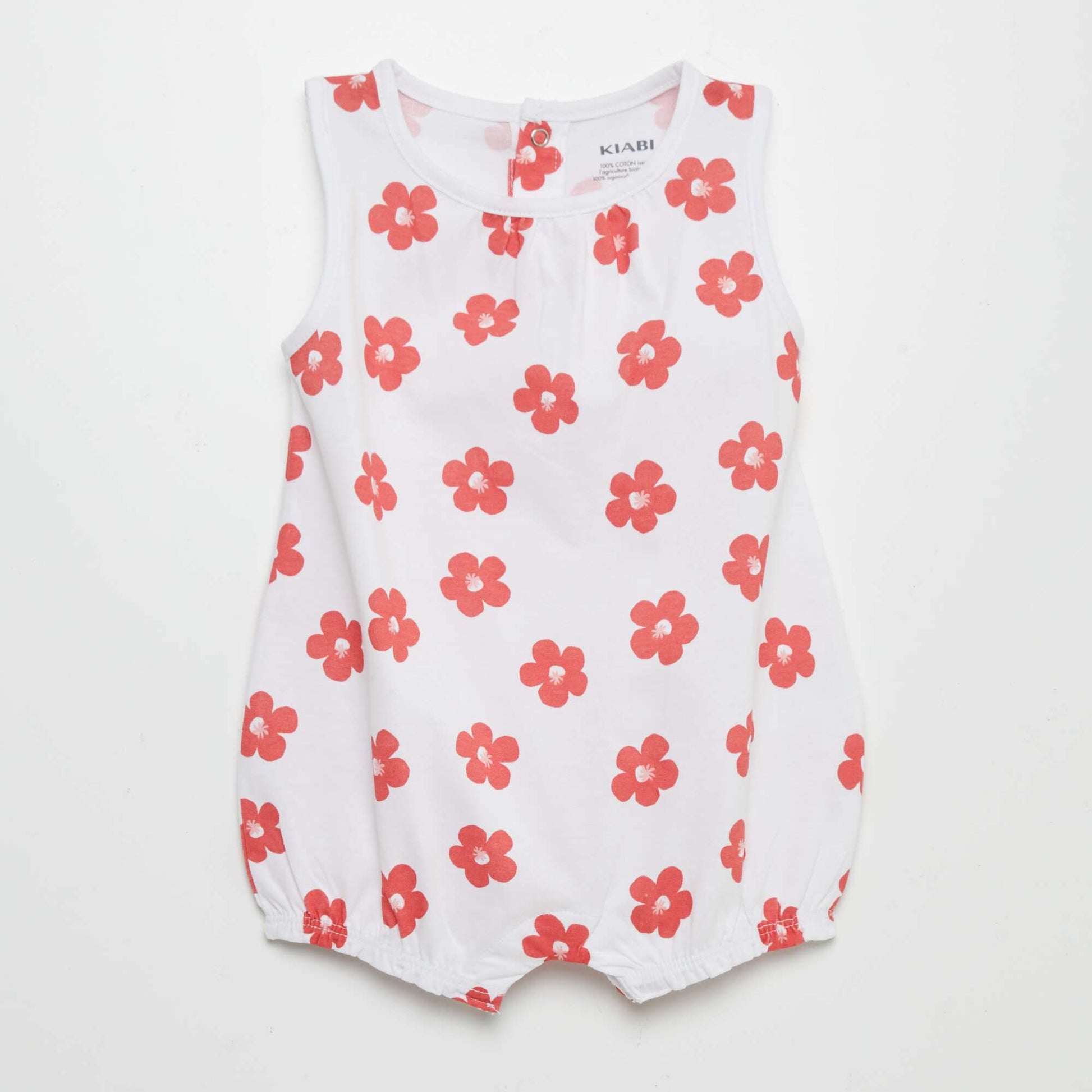 Pack of jersey fabric playsuits - 2-piece set WHITE