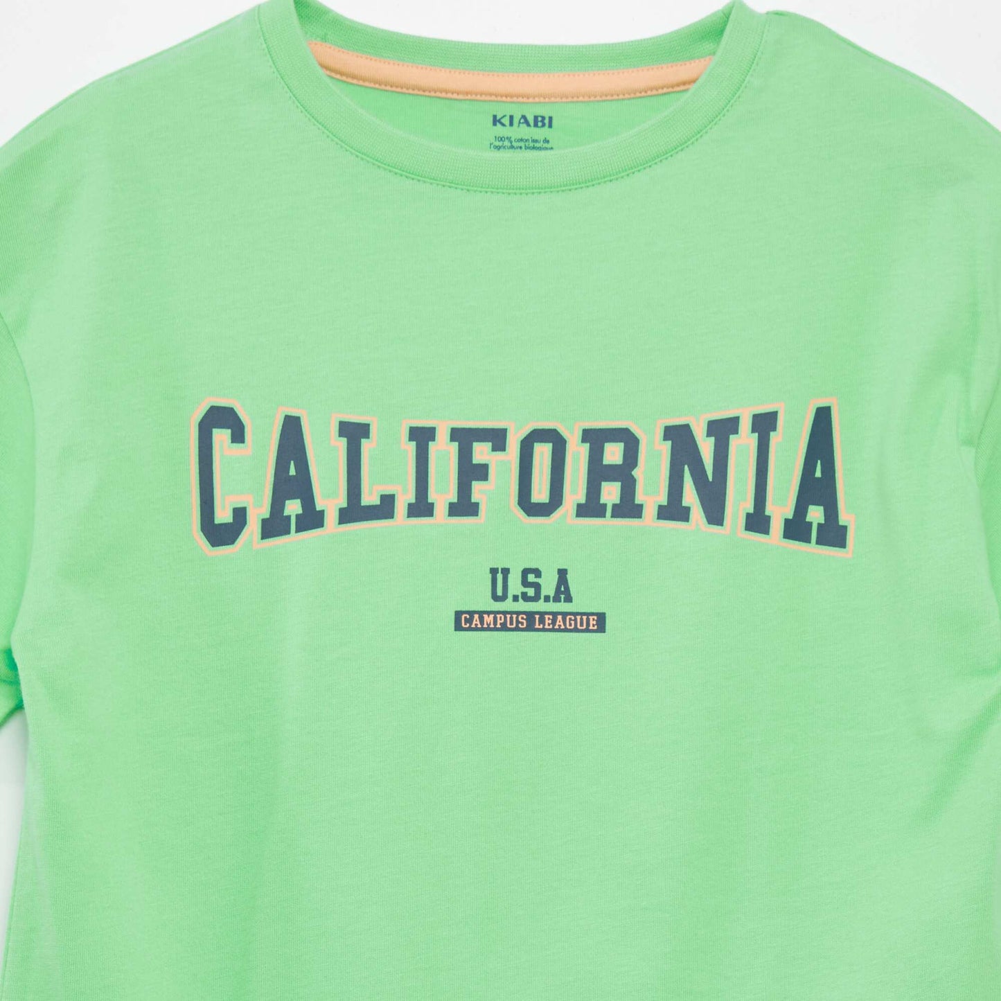 Short-sleeved printed T-shirt GREEN