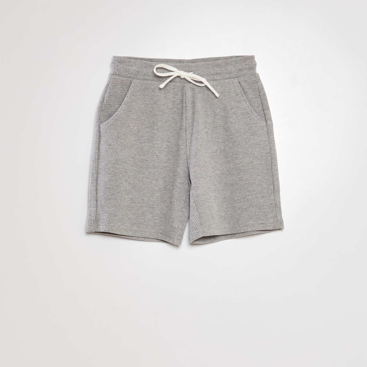 Honeycomb knit shorts GREY