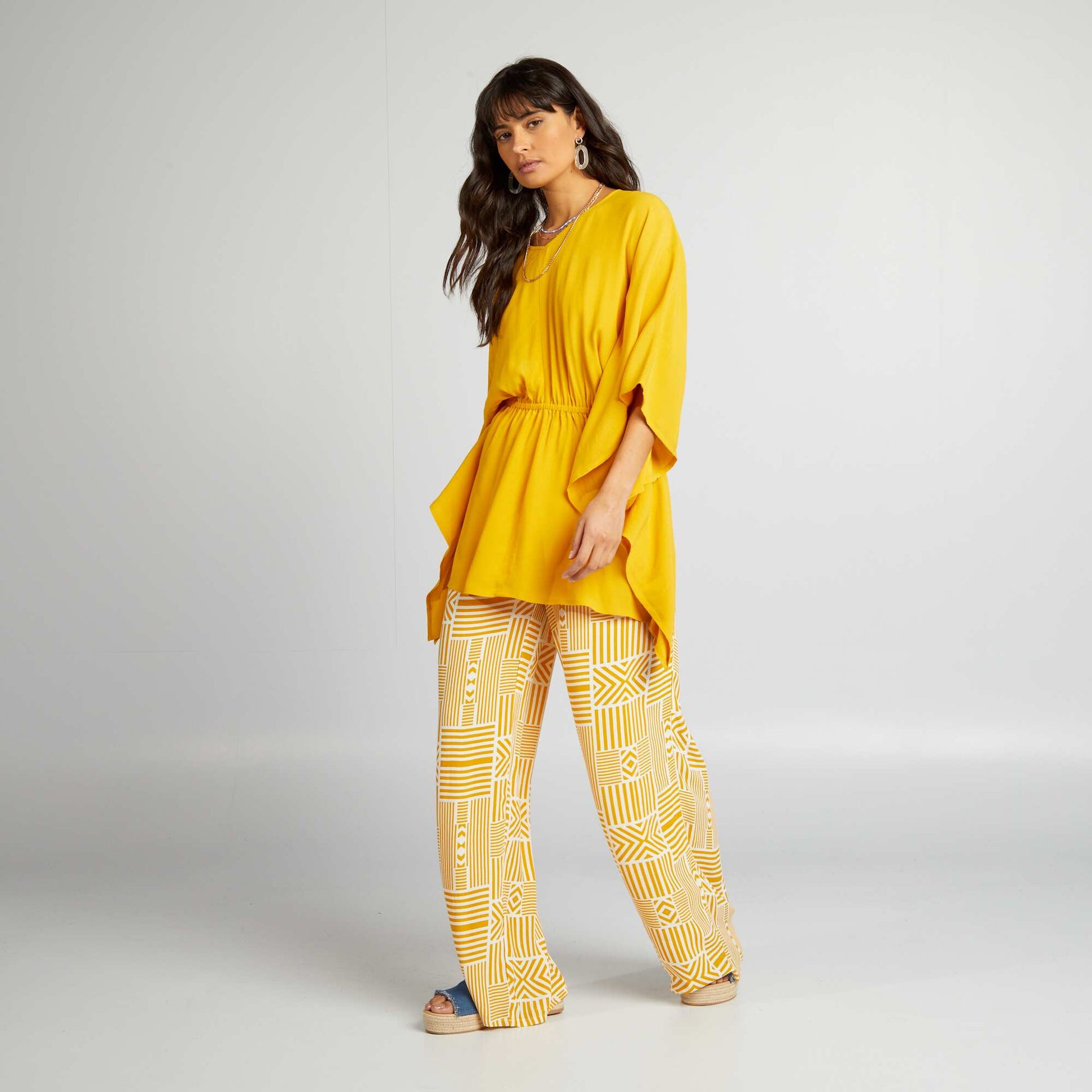 Wide-leg trousers YELLOW