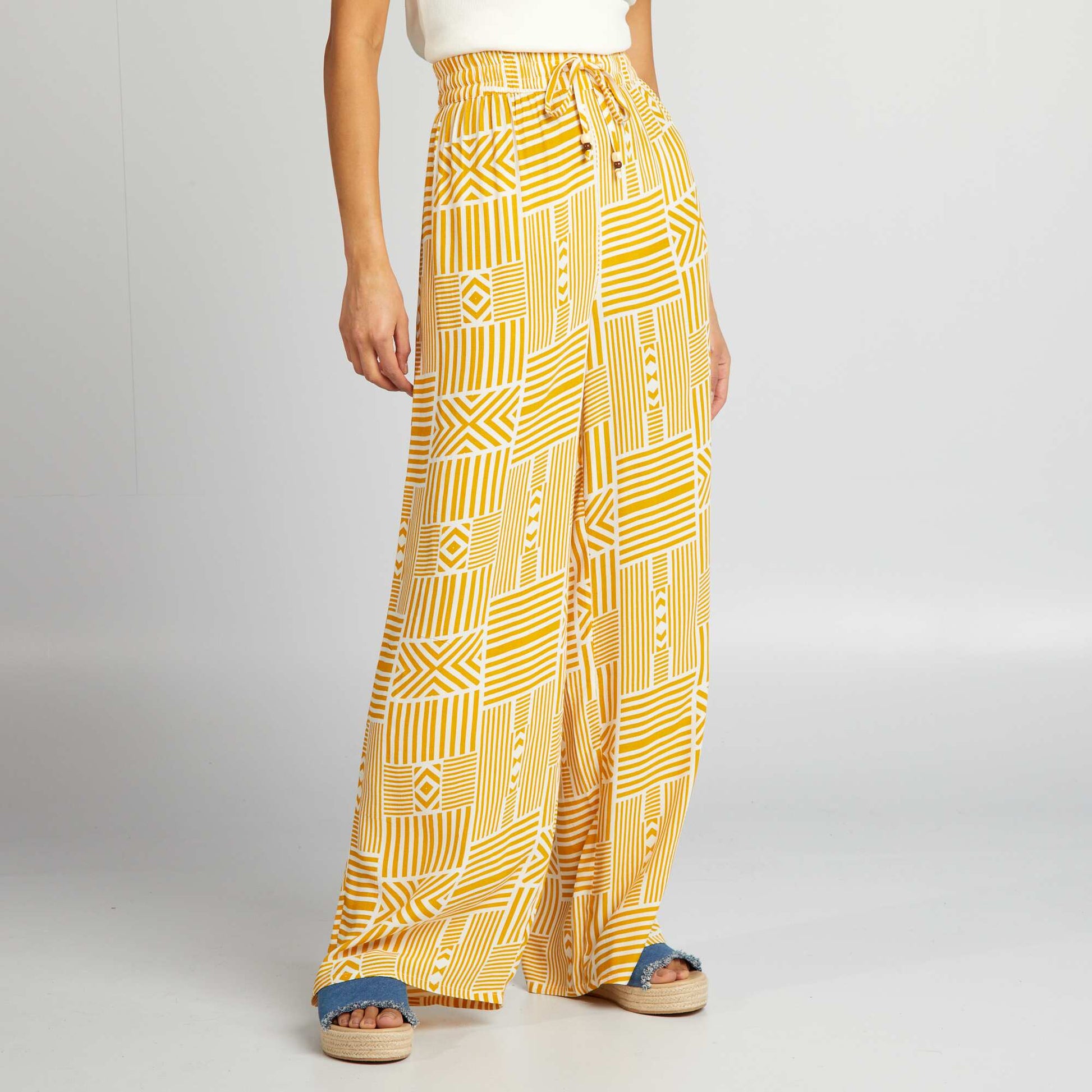 Wide-leg trousers YELLOW