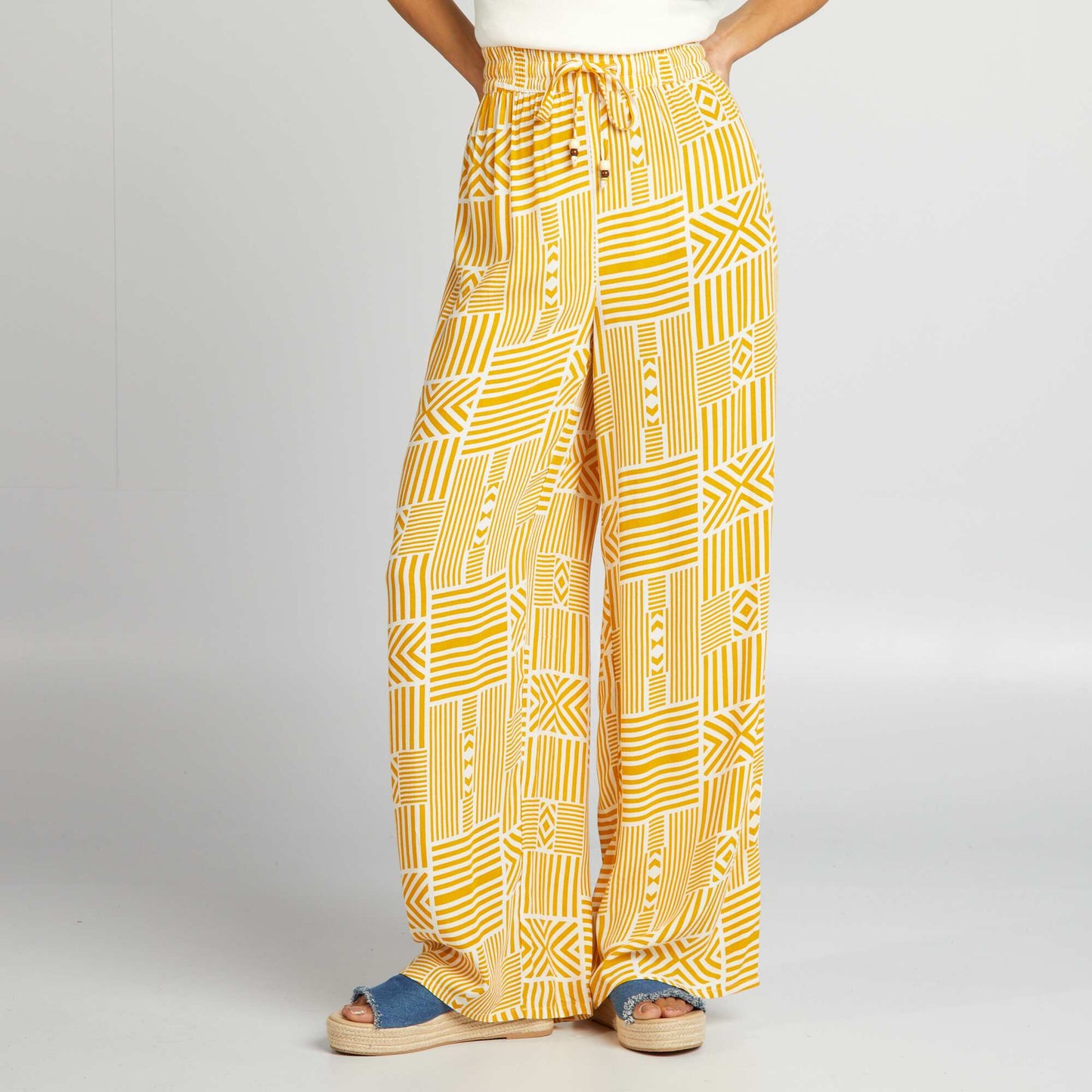 Wide-leg trousers YELLOW