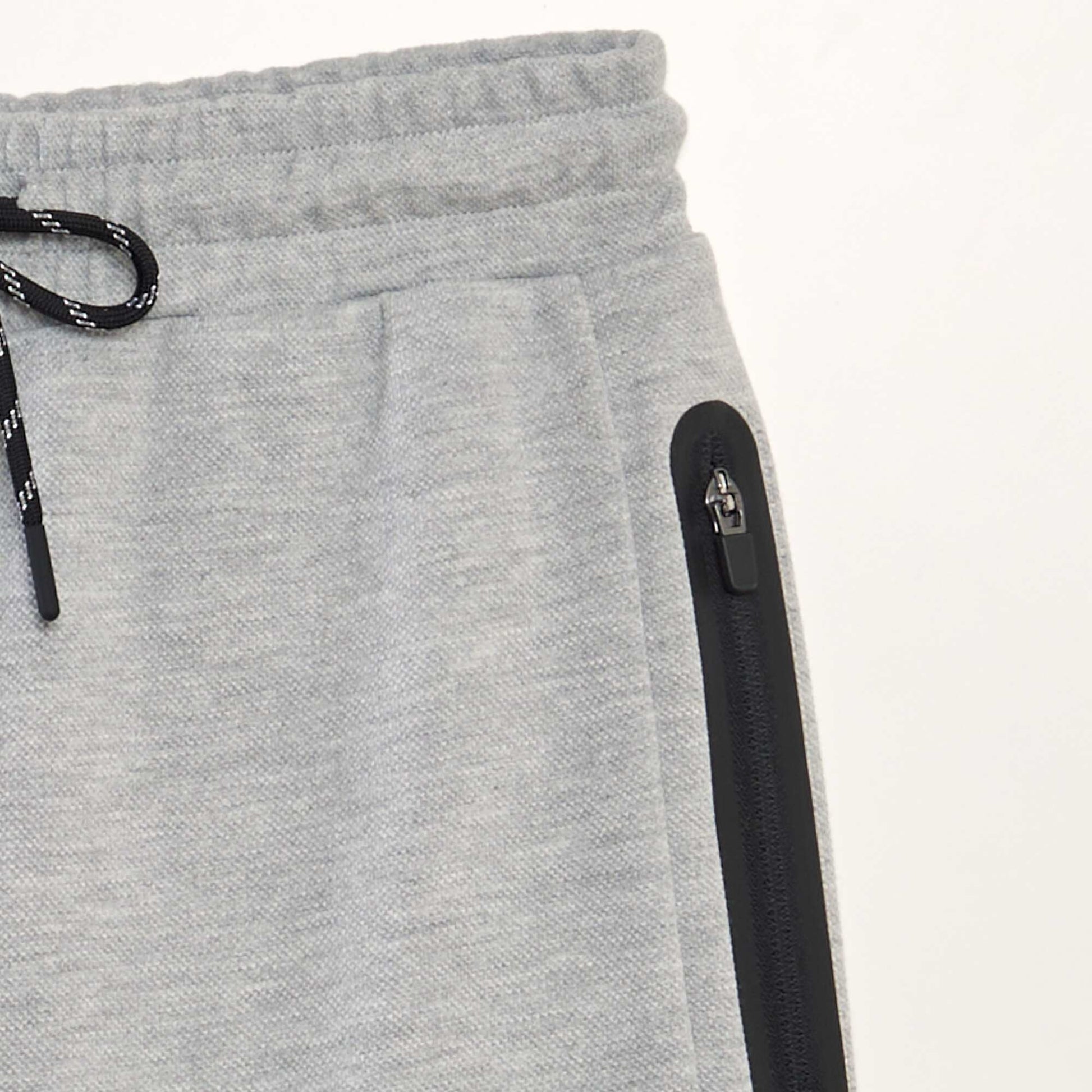 Piqué jogging shorts GREY