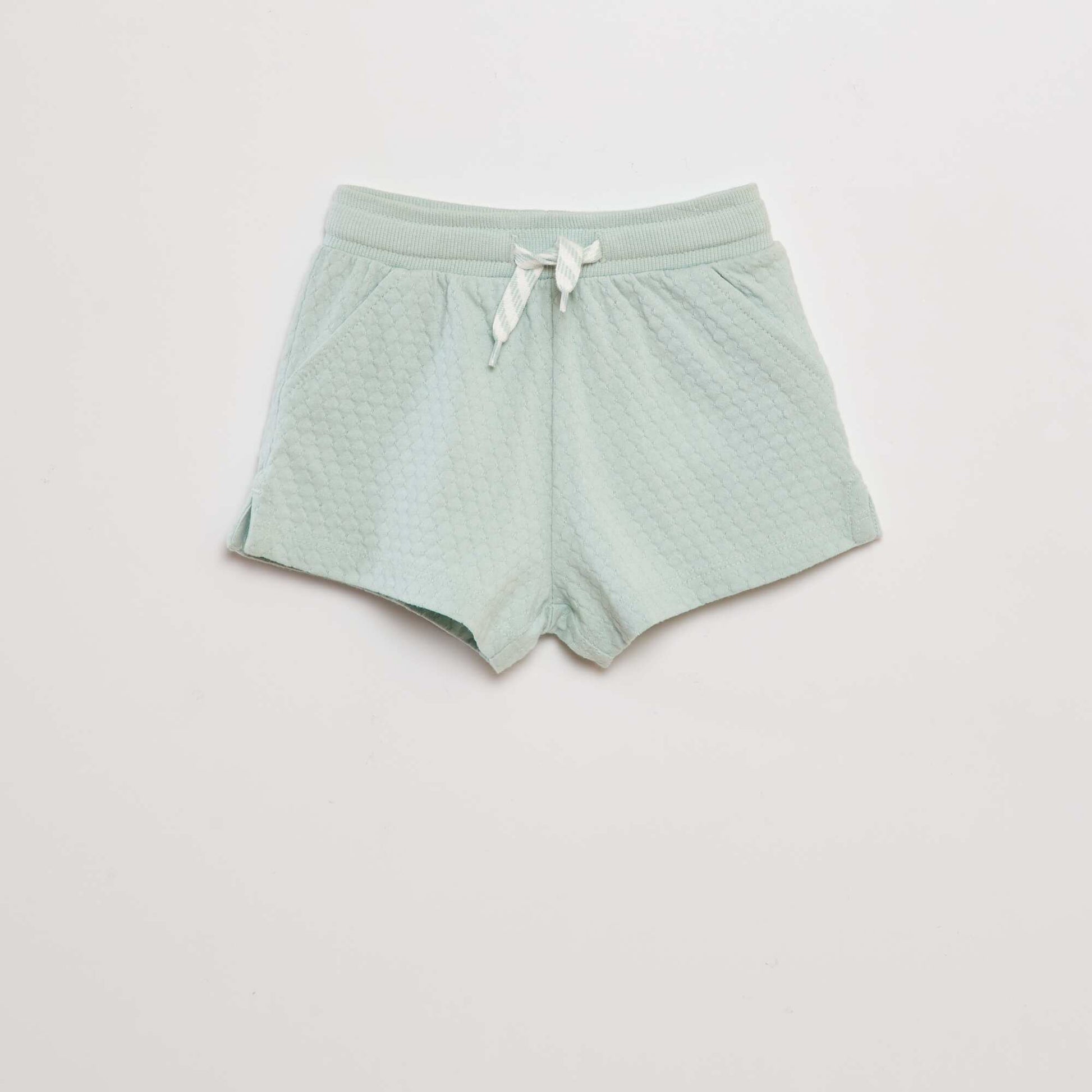 Quilted jersey shorts BLUE