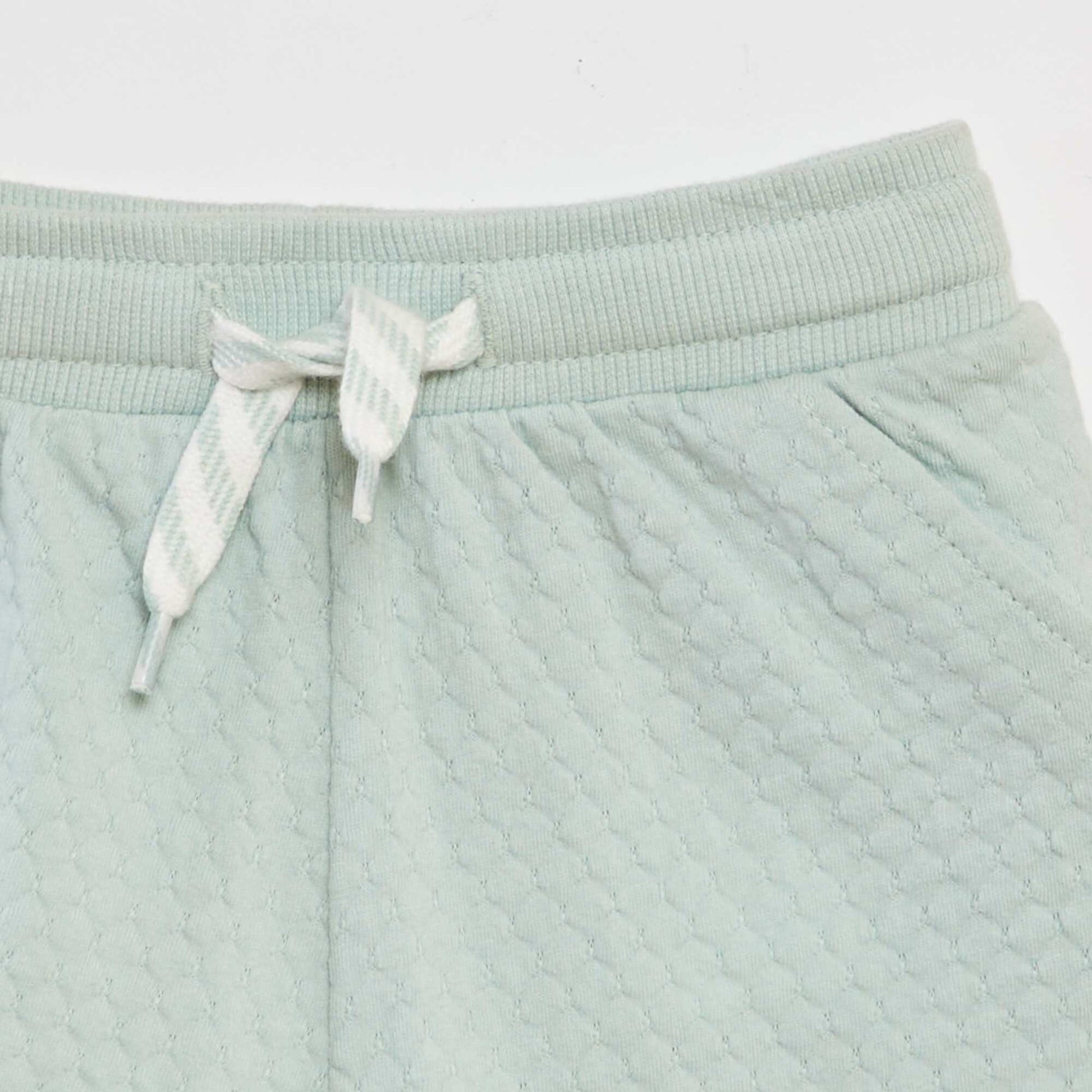 Quilted jersey shorts BLUE