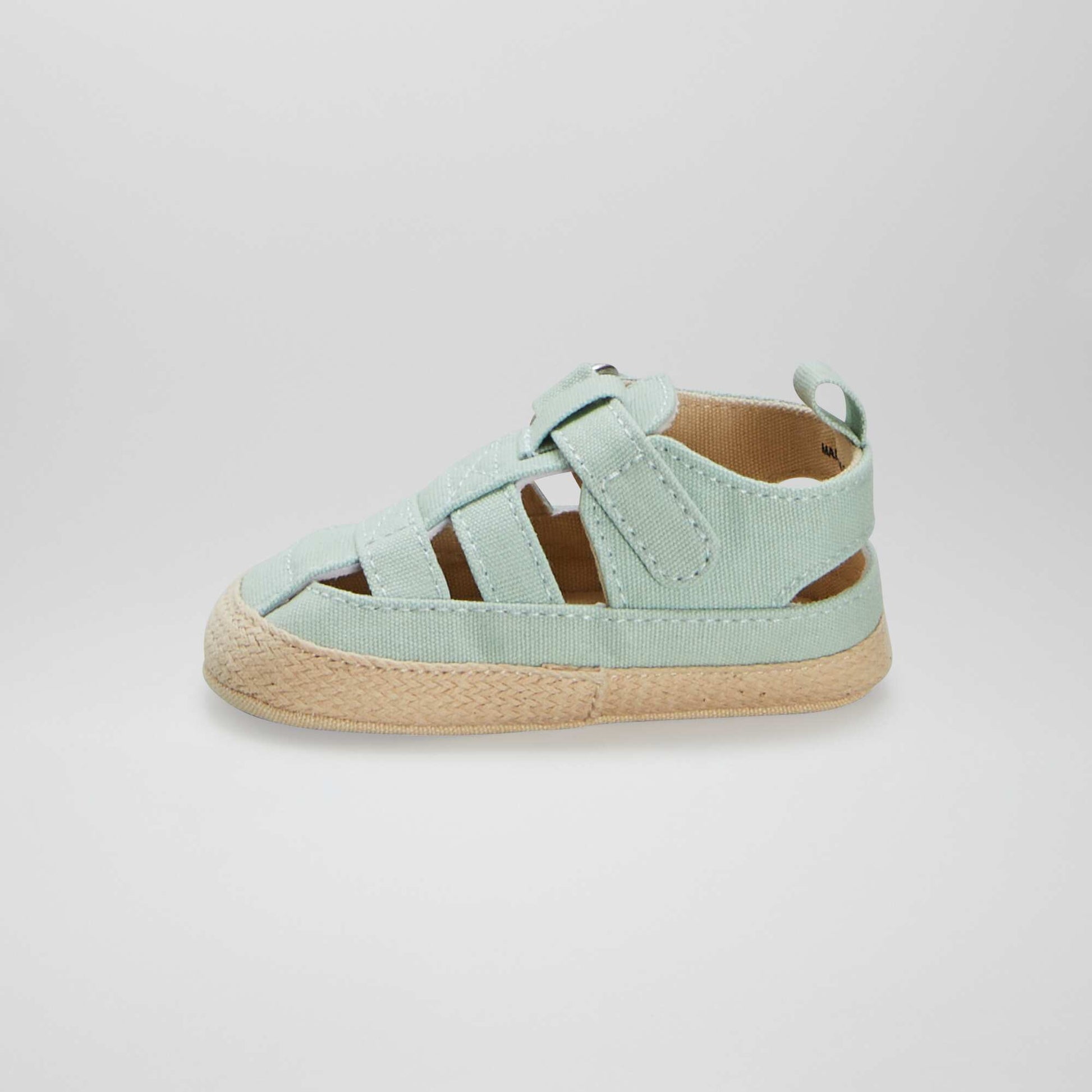 Closed sandals with rope sole BLUE
