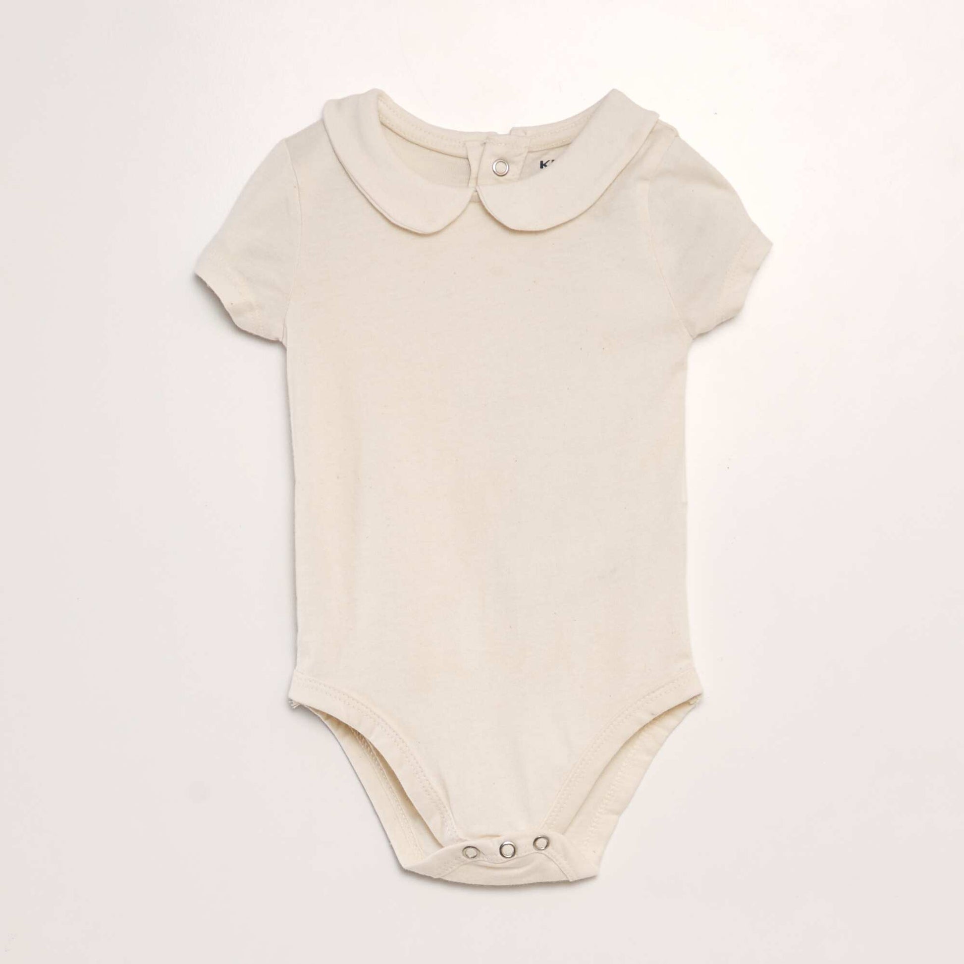 Cotton body with Peter Pan collar BEIGE