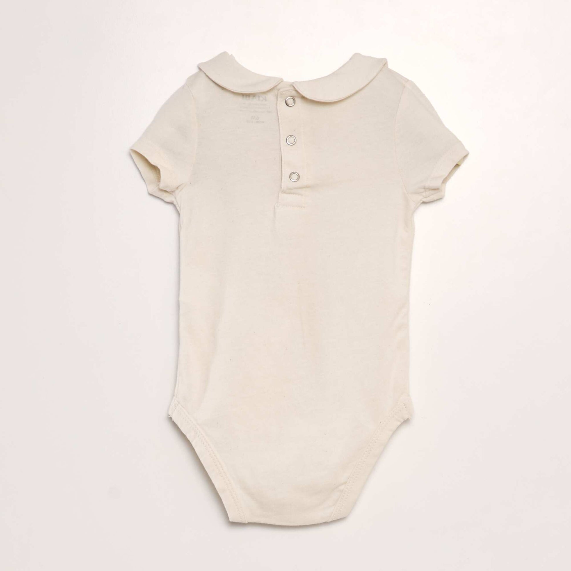Cotton body with Peter Pan collar BEIGE