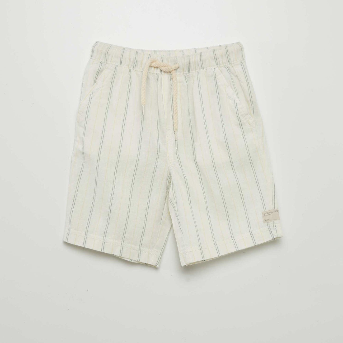 Plain linen shorts WHITE